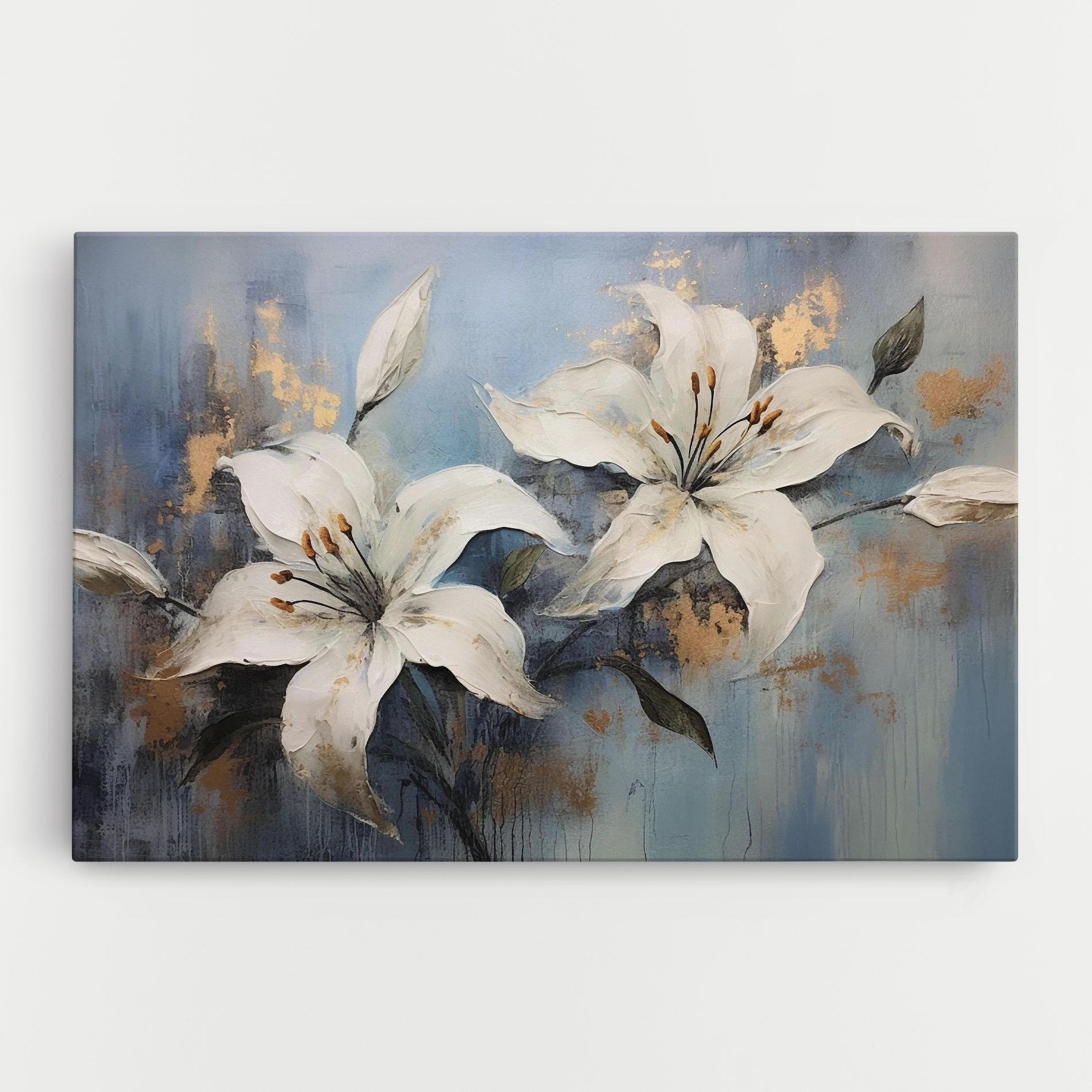 Leinwandbild Gold Lily Painting mockup 0