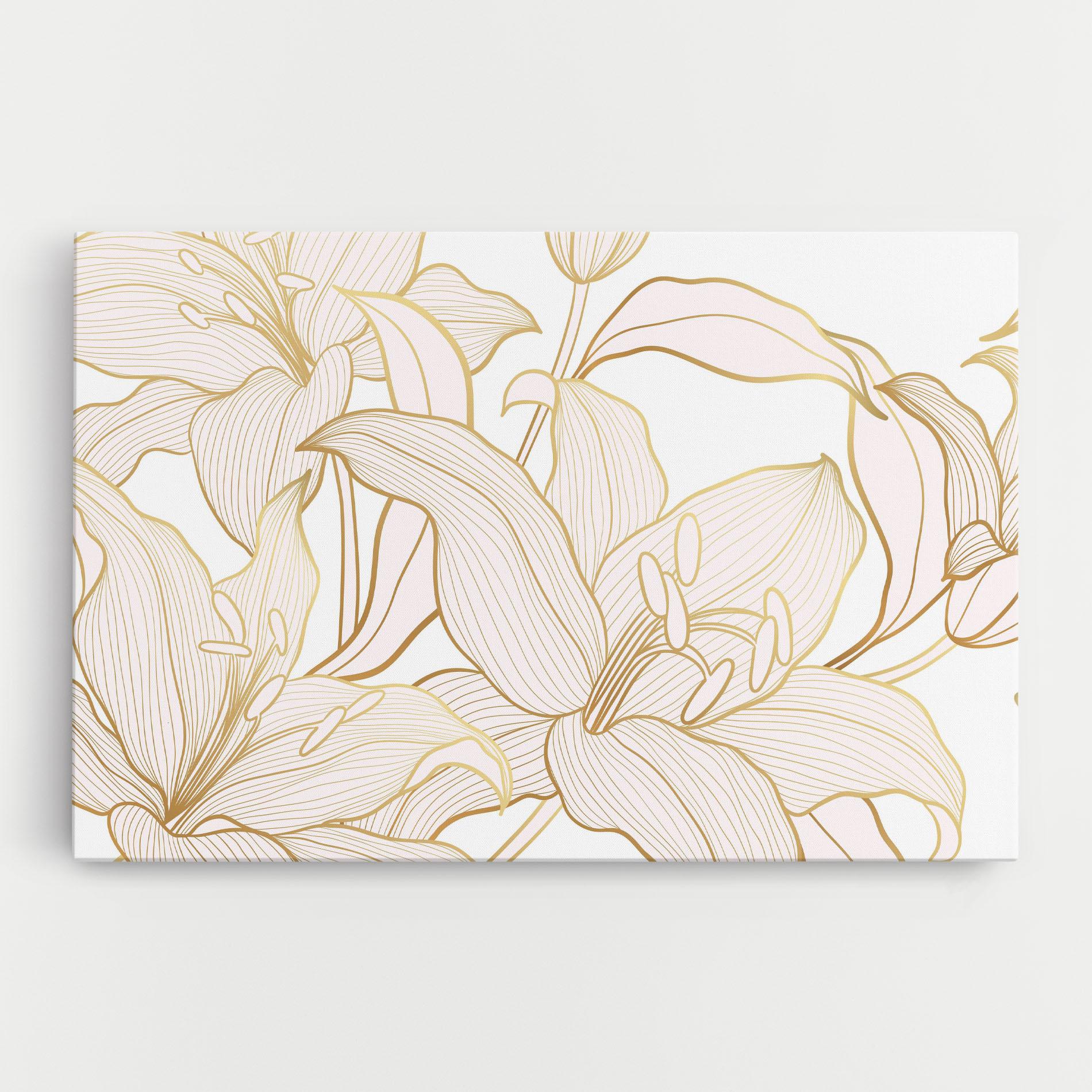 Leinwandbild Gold Lily mockup 0