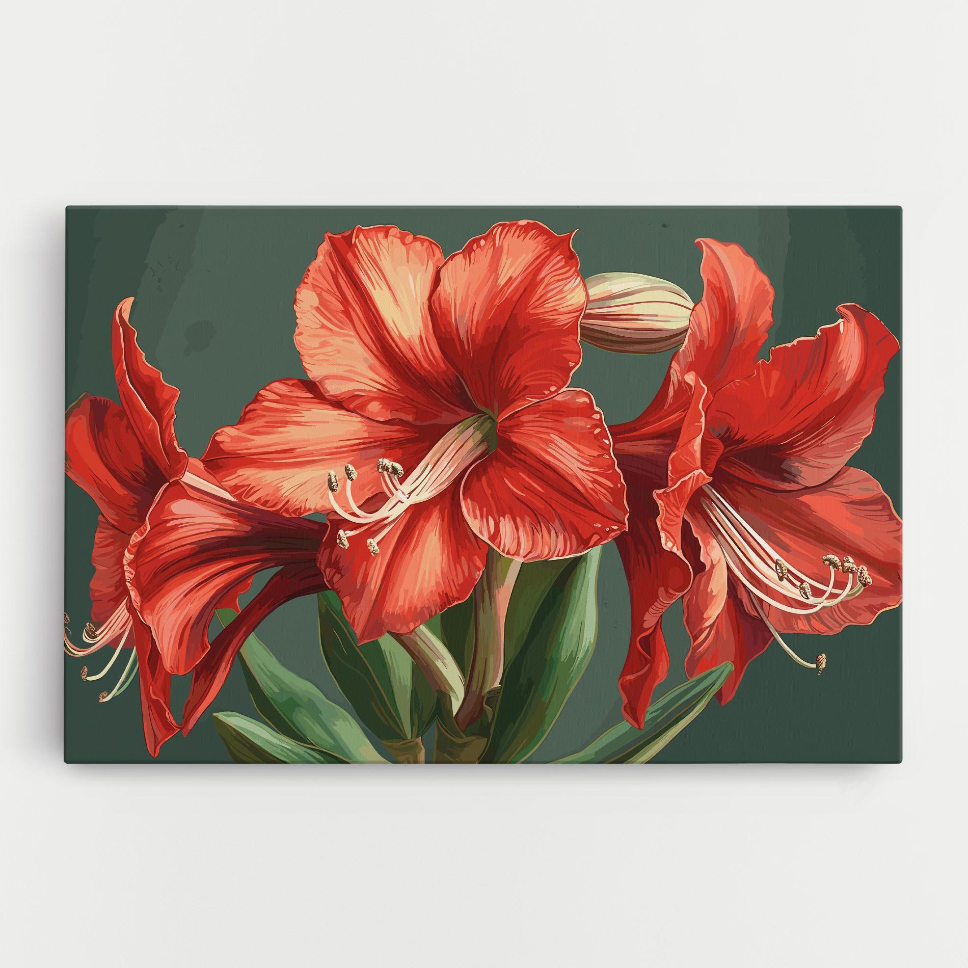 Leinwandbild Lily Orange Art mockup 0