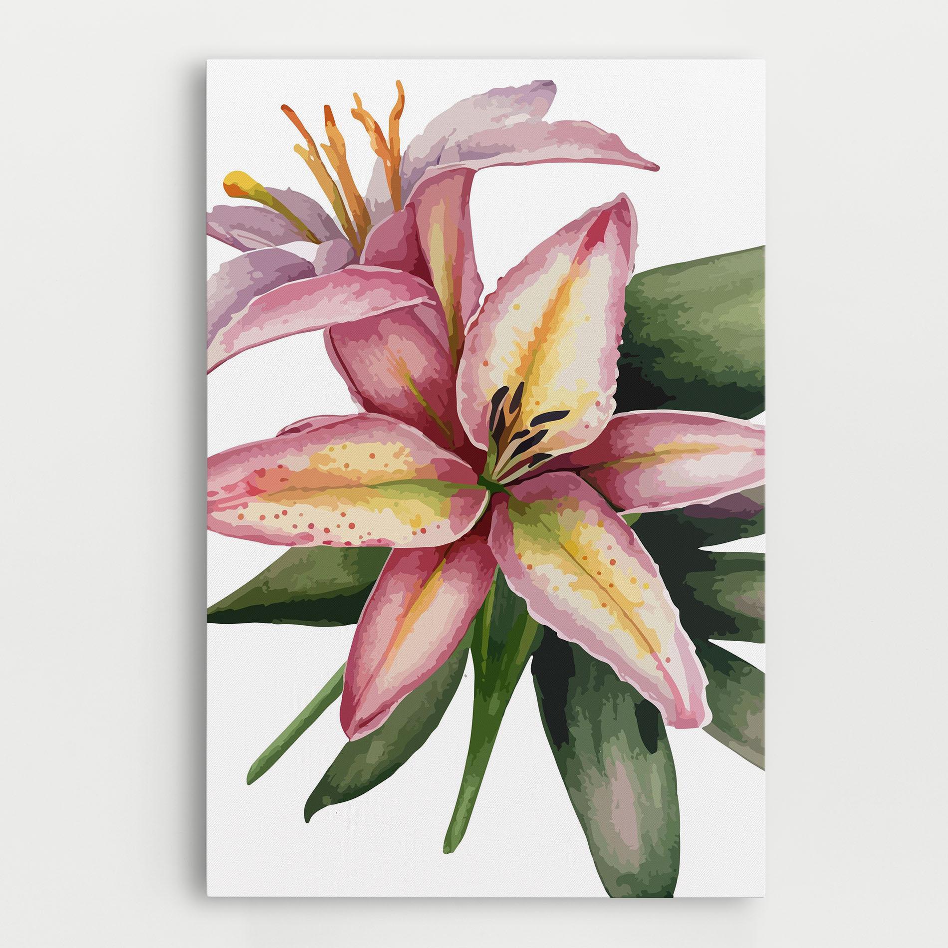 Leinwandbild Lily Pretty Pink mockup 0