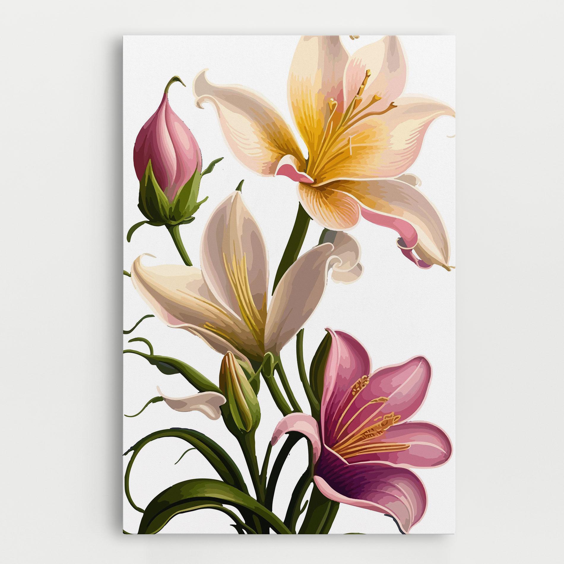 Leinwandbild Purple White Lily mockup 0