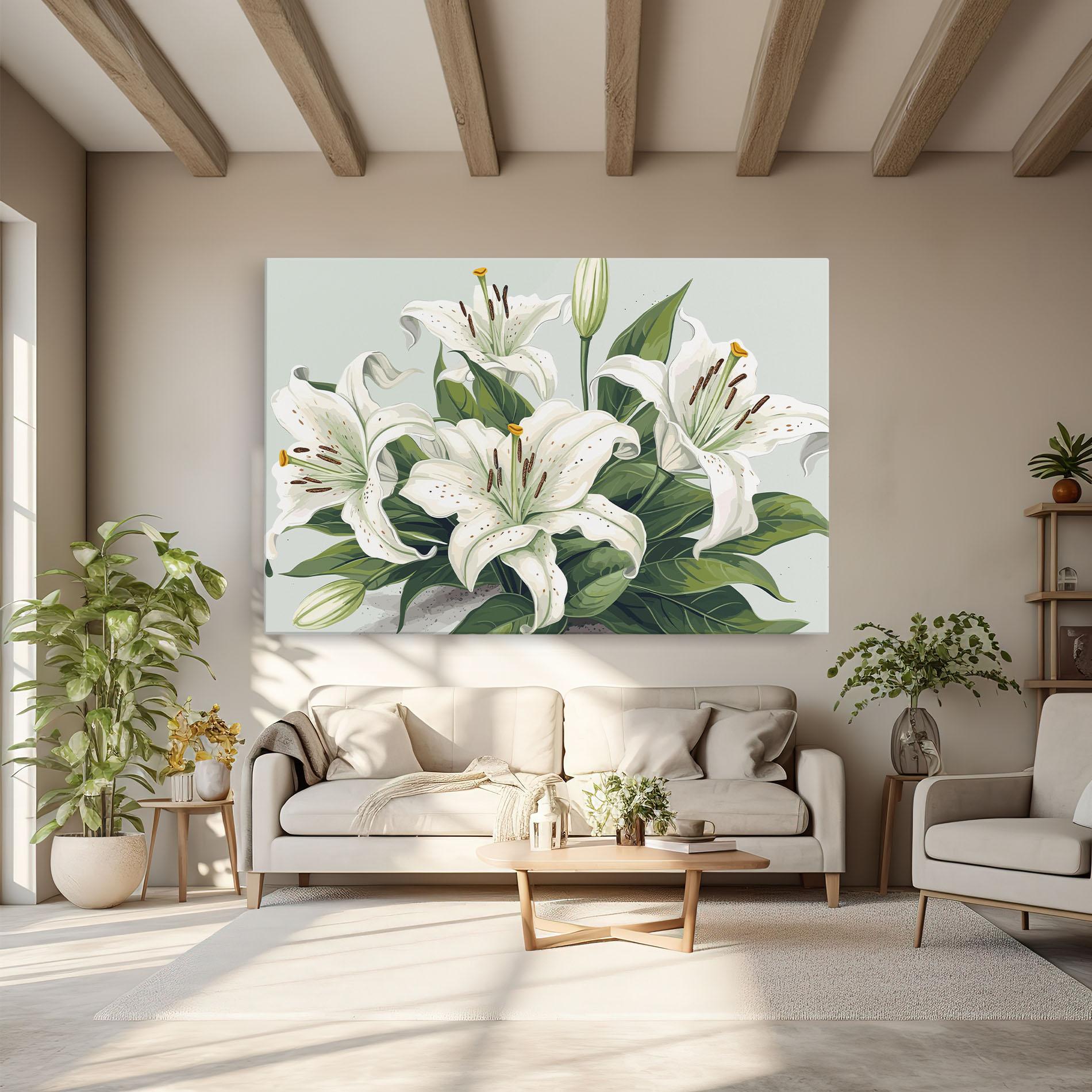 Leinwandbild Light Lily Art mockup 6