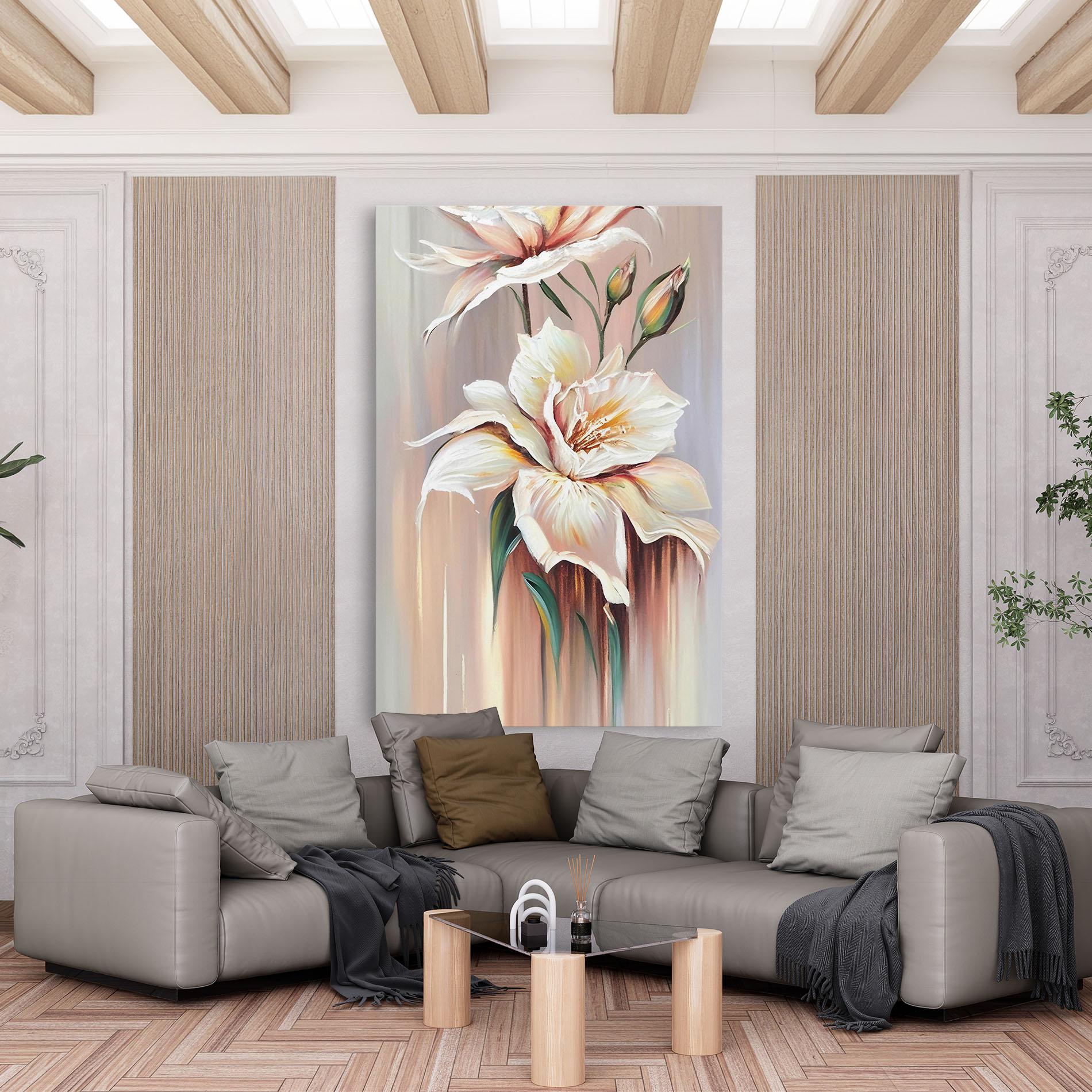 Leinwandbild Abstract Lily Painting mockup 6