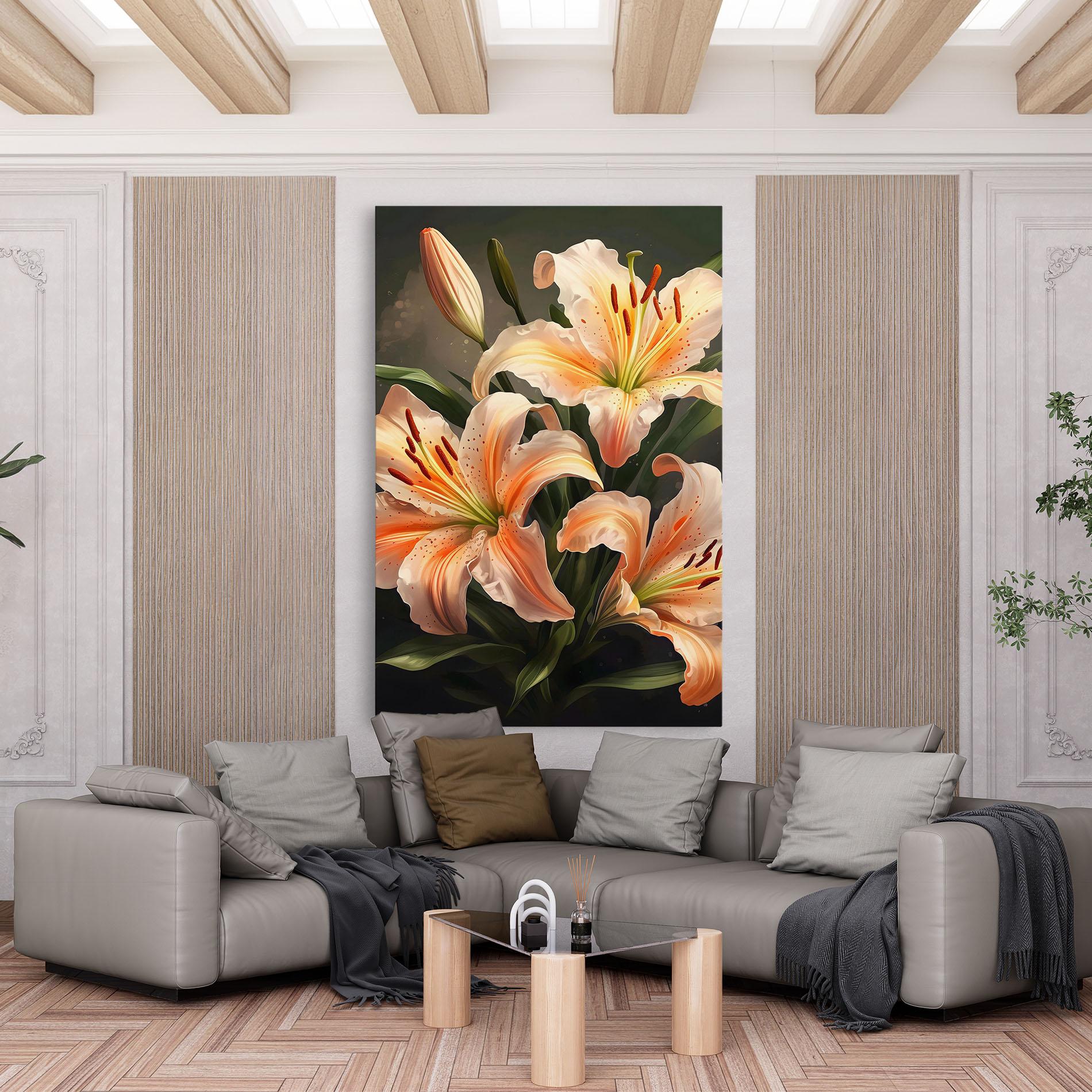 Leinwandbild Light Orange Lily mockup 6