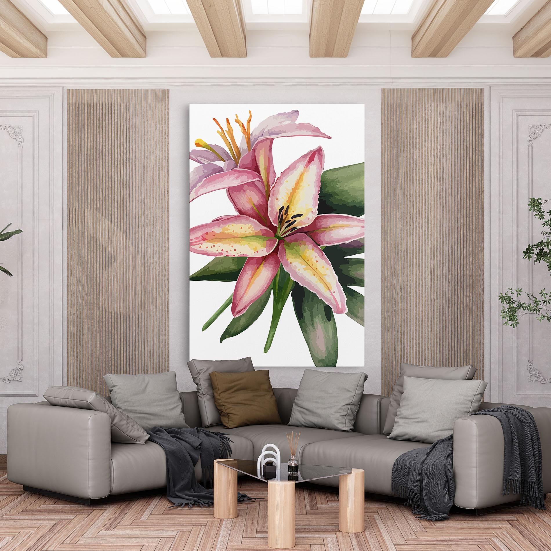 Leinwandbild Lily Pretty Pink mockup 6
