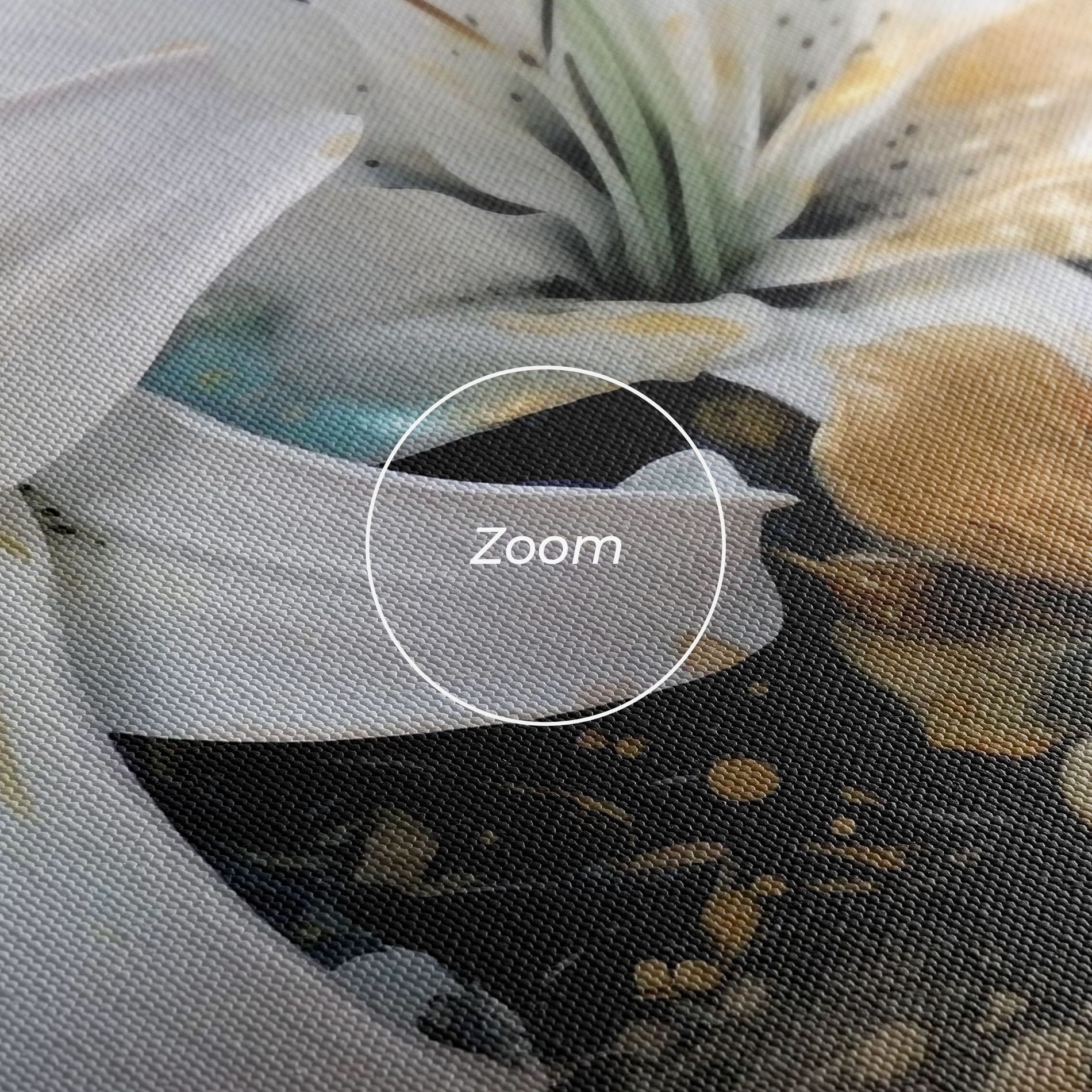 Lily On Blue Painting mockup 3