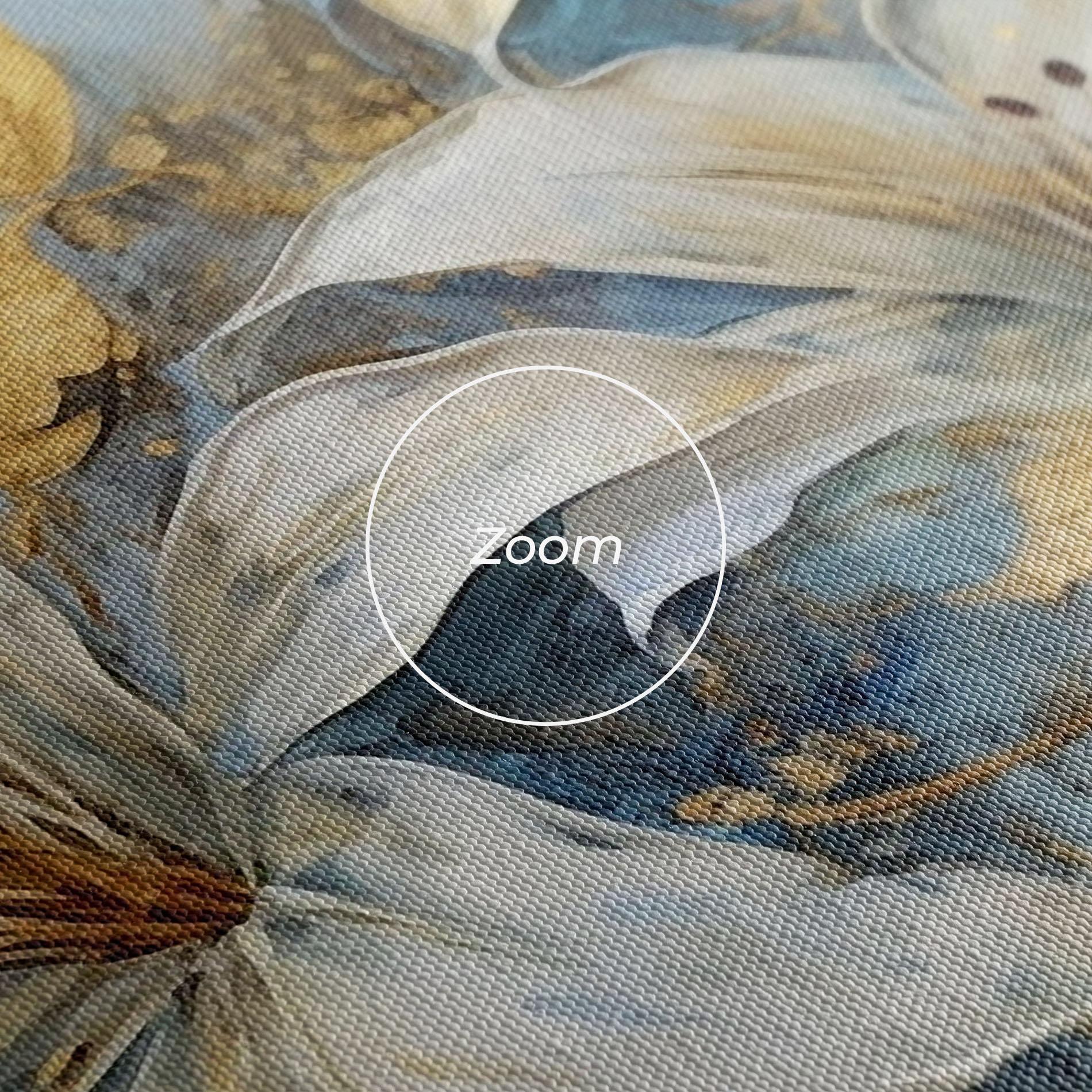 Leinwandbild Lily With Gold Painting mockup 3