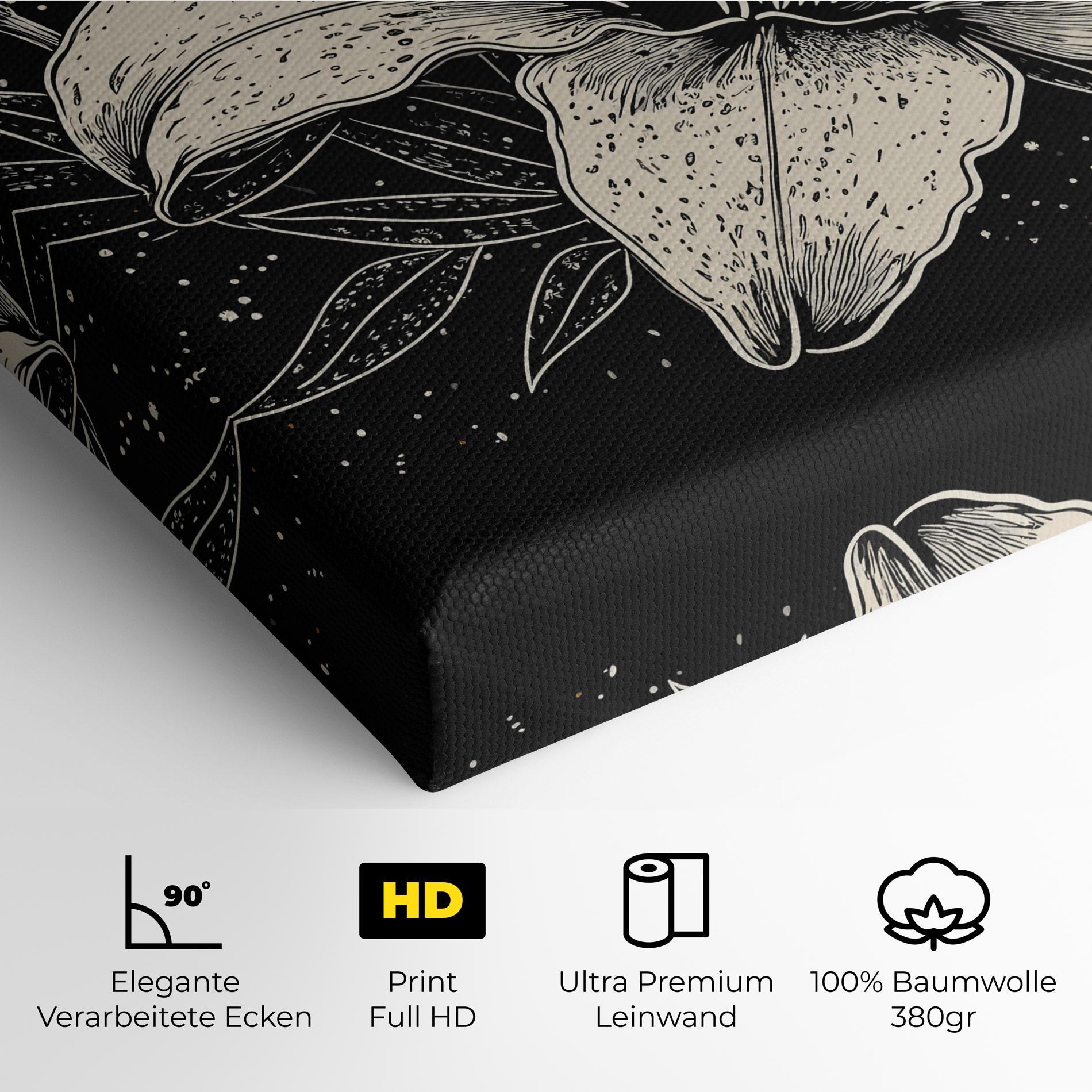 Leinwandbild Cream Black Lily mockup 4