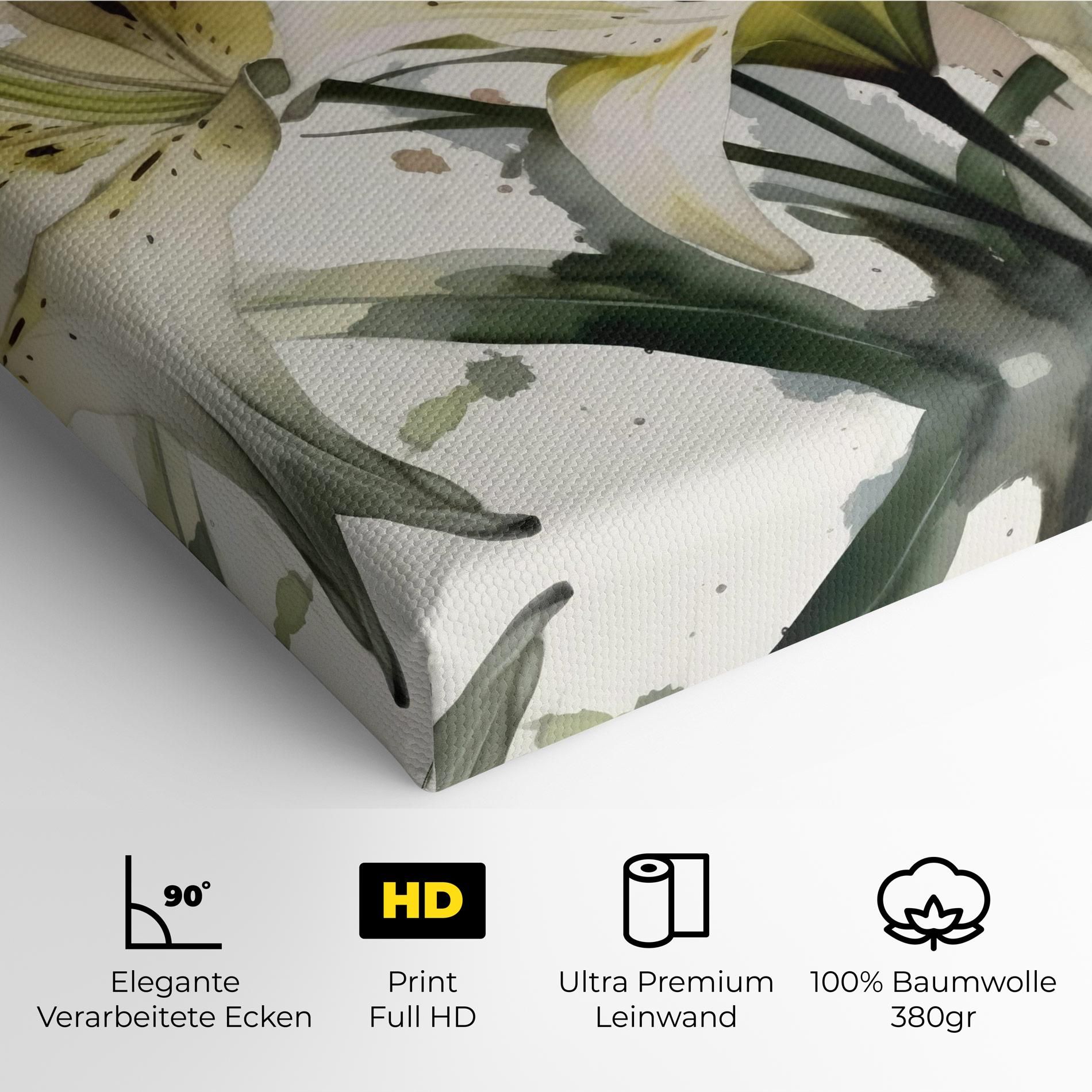 Cute White Lily Painting mockup 4