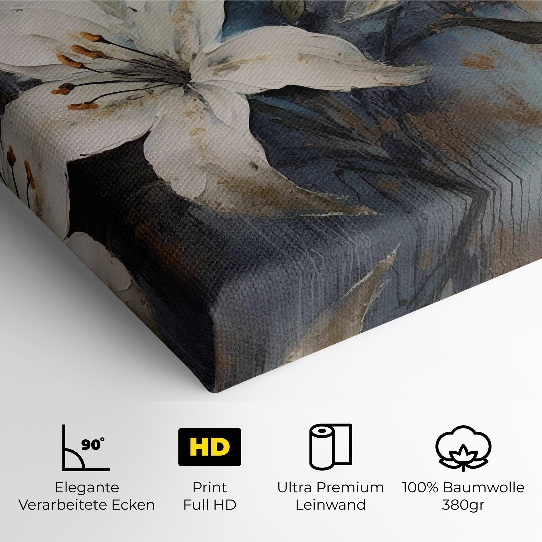 Leinwandbild Gold Lily Painting mockup 4