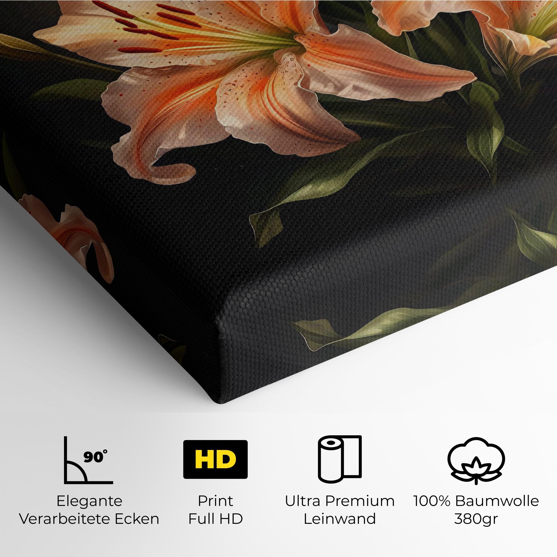 Leinwandbild Light Orange Lily mockup 4