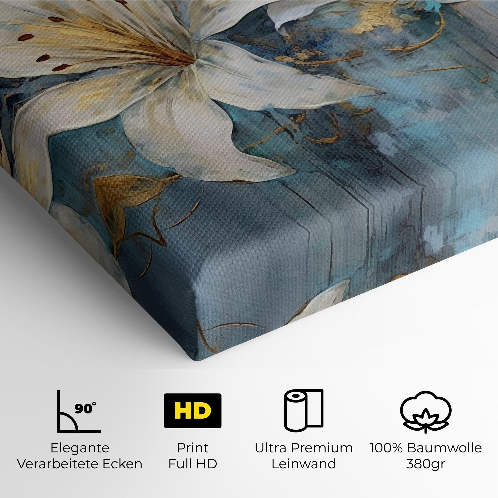 Lily With Gold Painting mockup 4