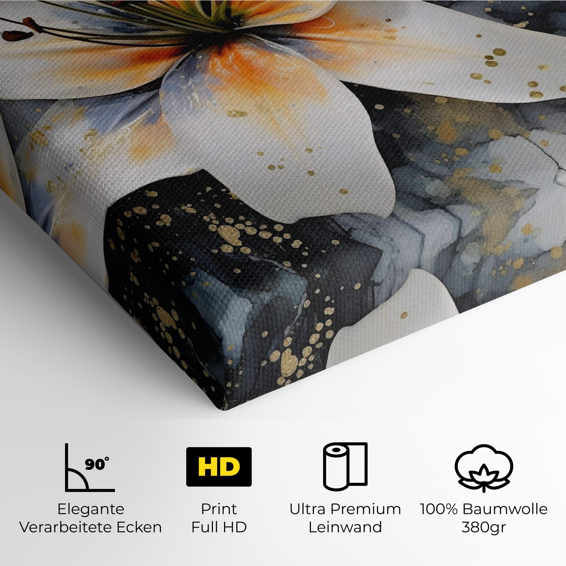 Leinwandbild Lily With Orange Painting mockup 4