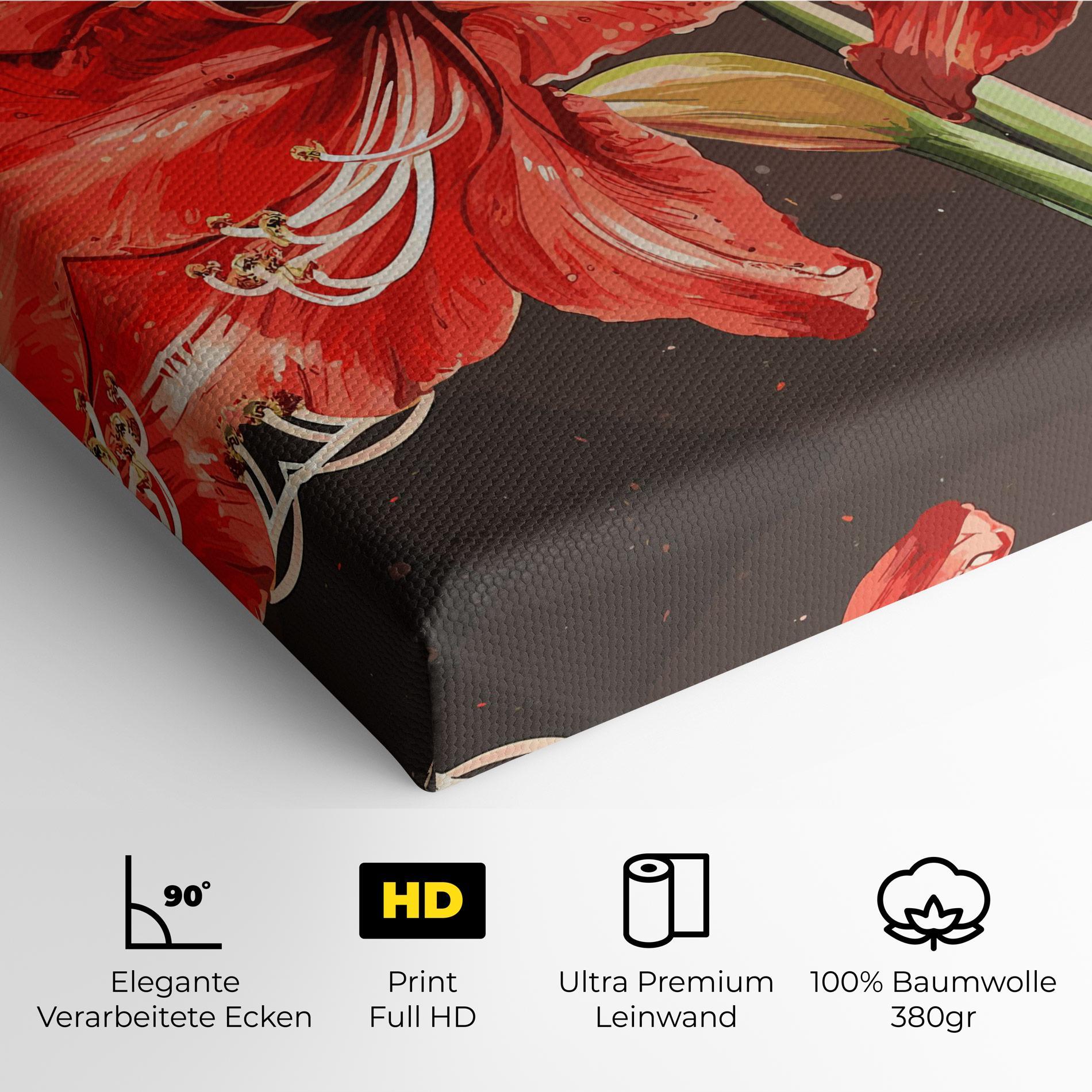 Leinwandbild Orange Pretty Lily mockup 4