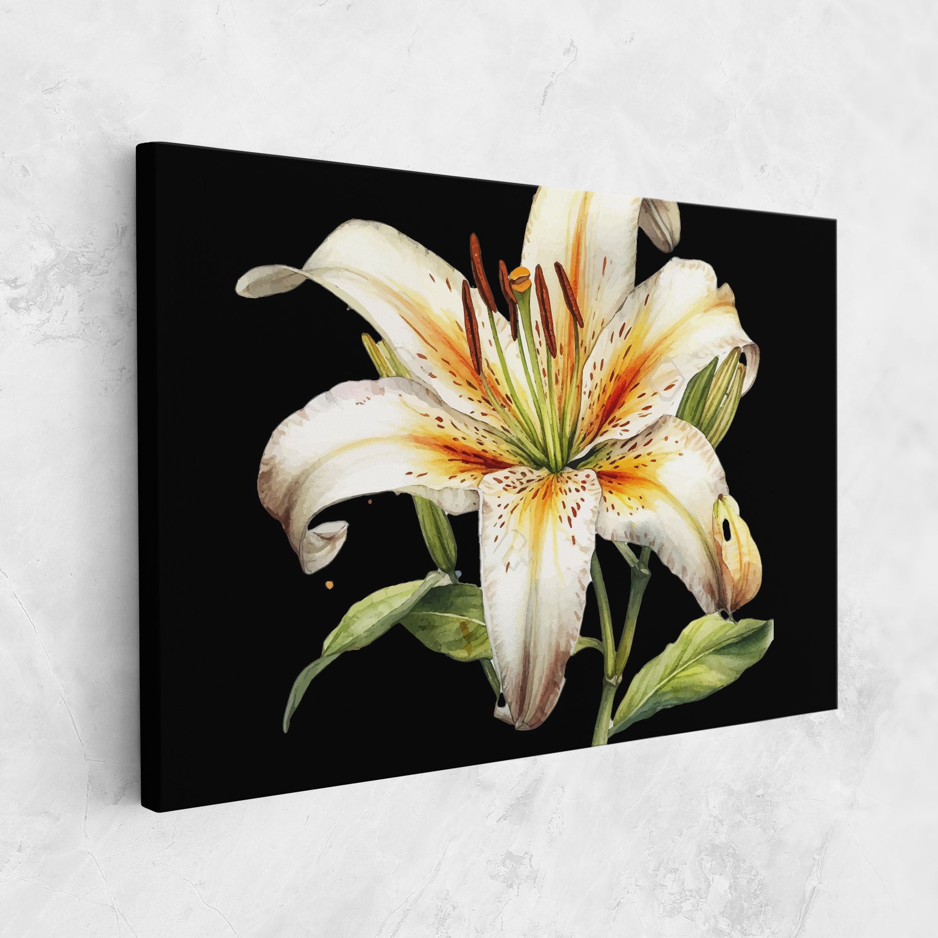 Beautiful White Lily mockup 1
