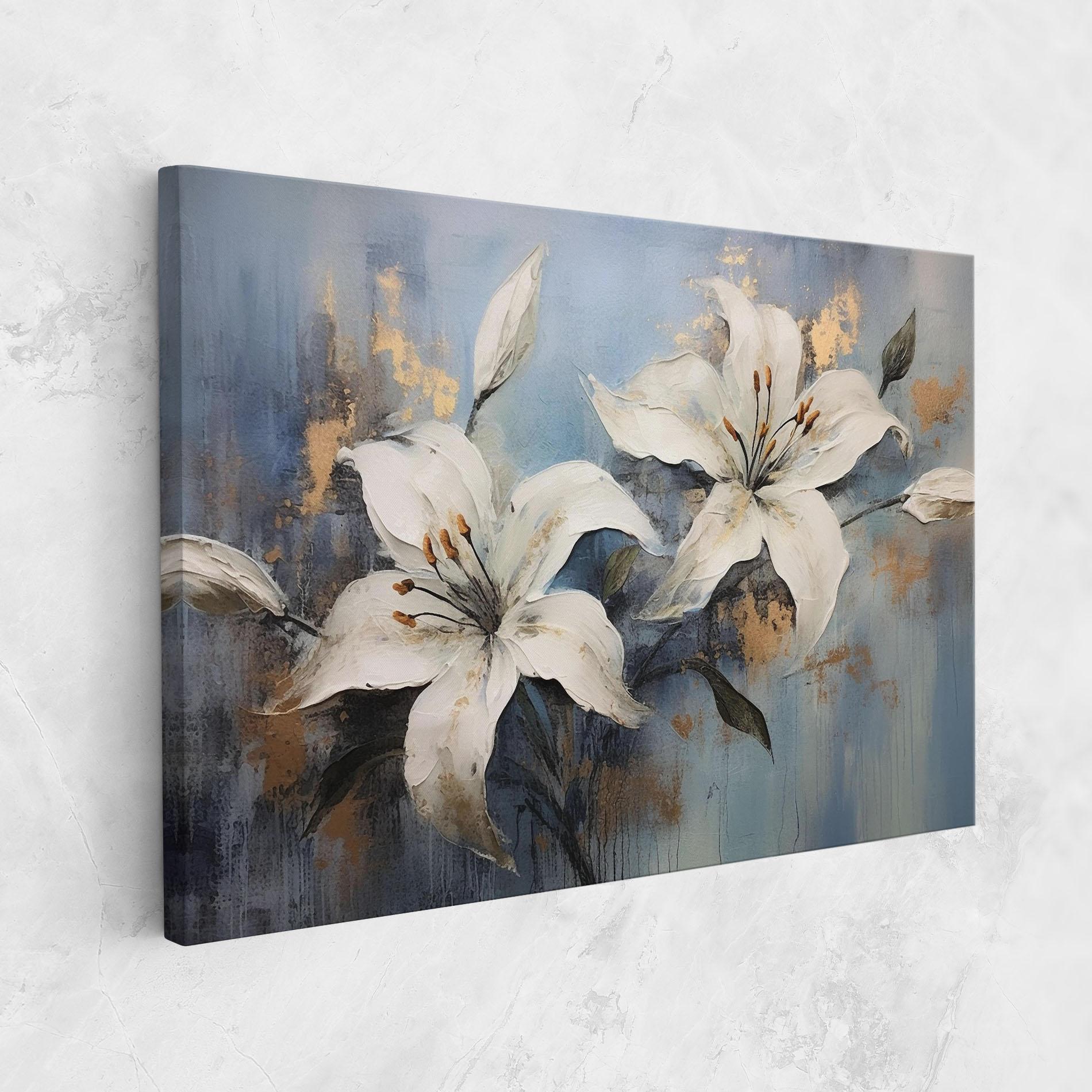 Leinwandbild Gold Lily Painting mockup 1