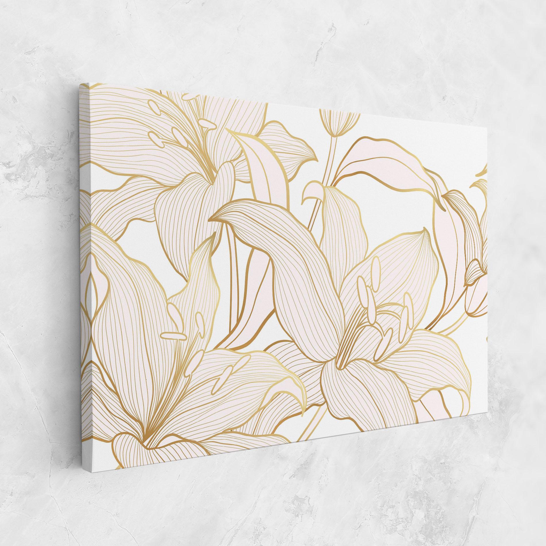 Leinwandbild Gold Lily mockup 1