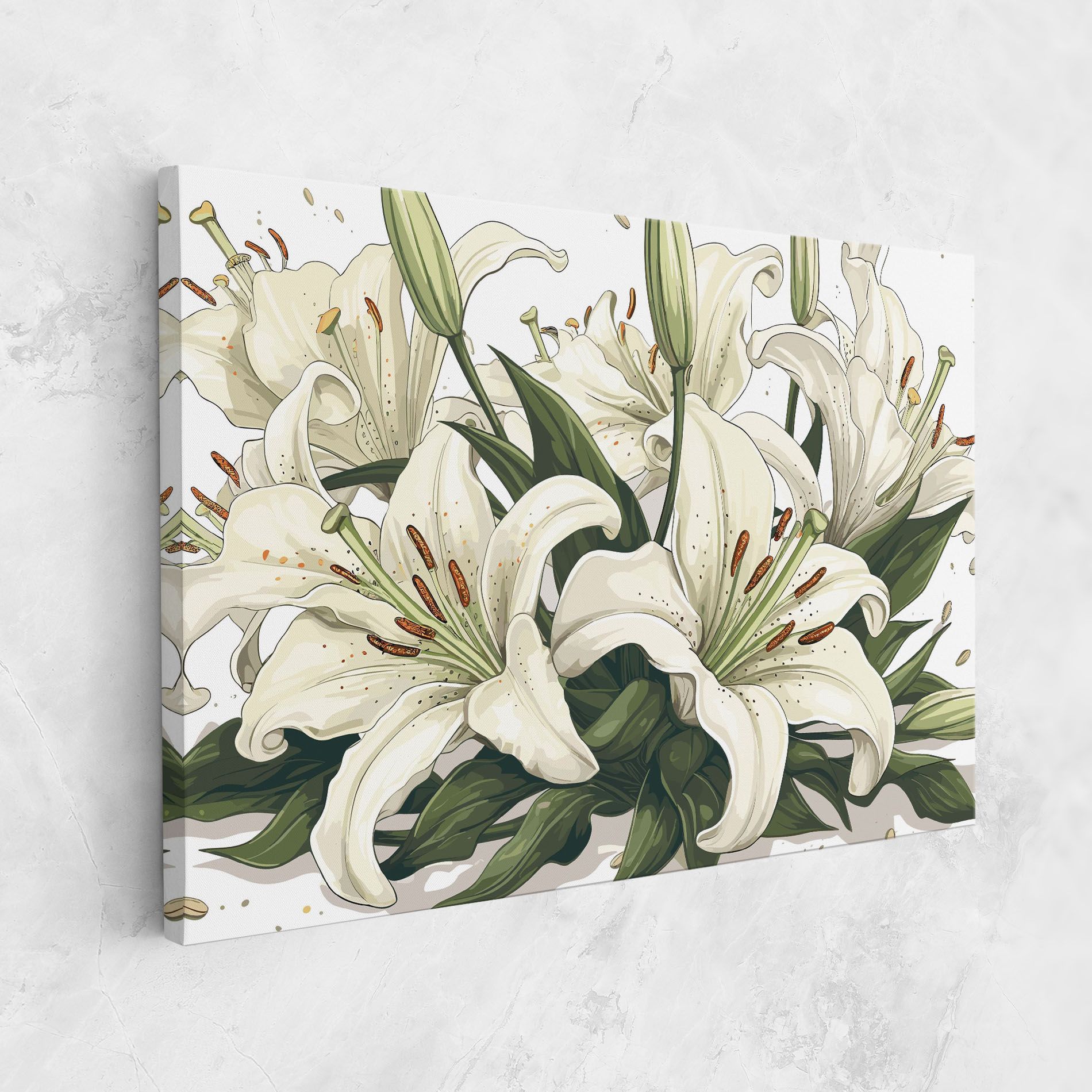 Grey White Lily mockup 1