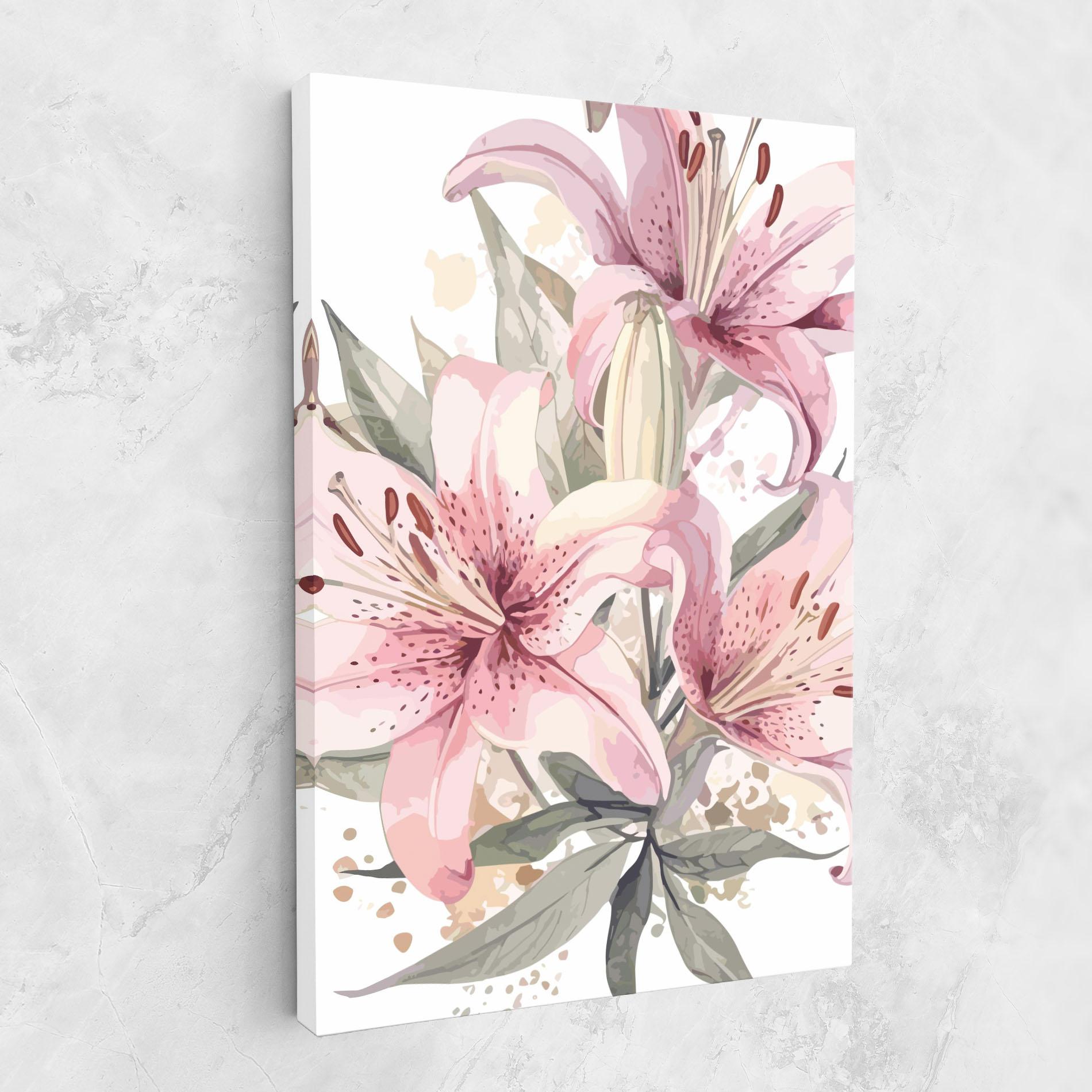 Leinwandbild Light Pink Lily Art mockup 1