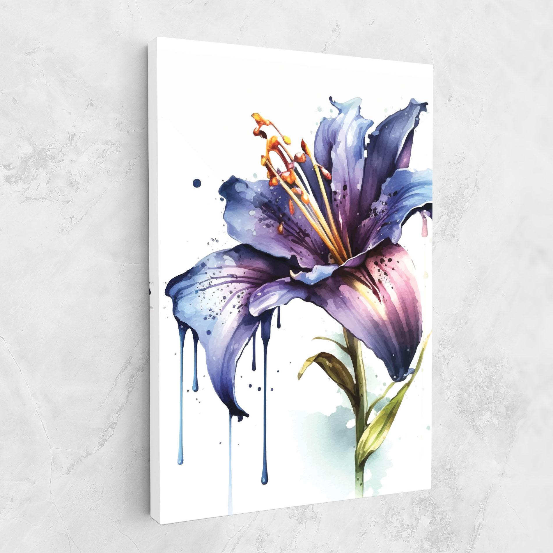Leinwandbild Purple Orange Lily mockup 1