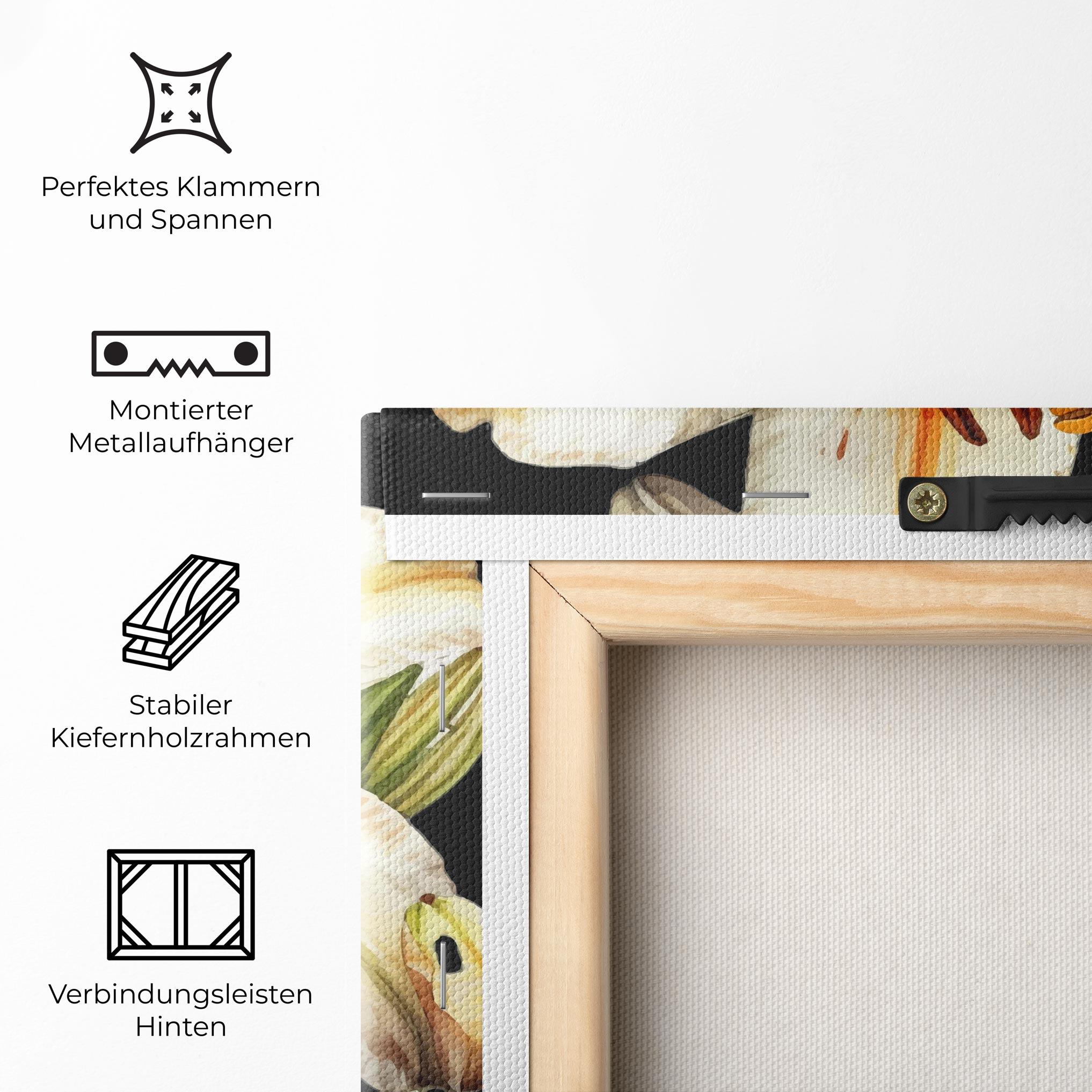 Leinwandbild Beautiful White Lily mockup 5