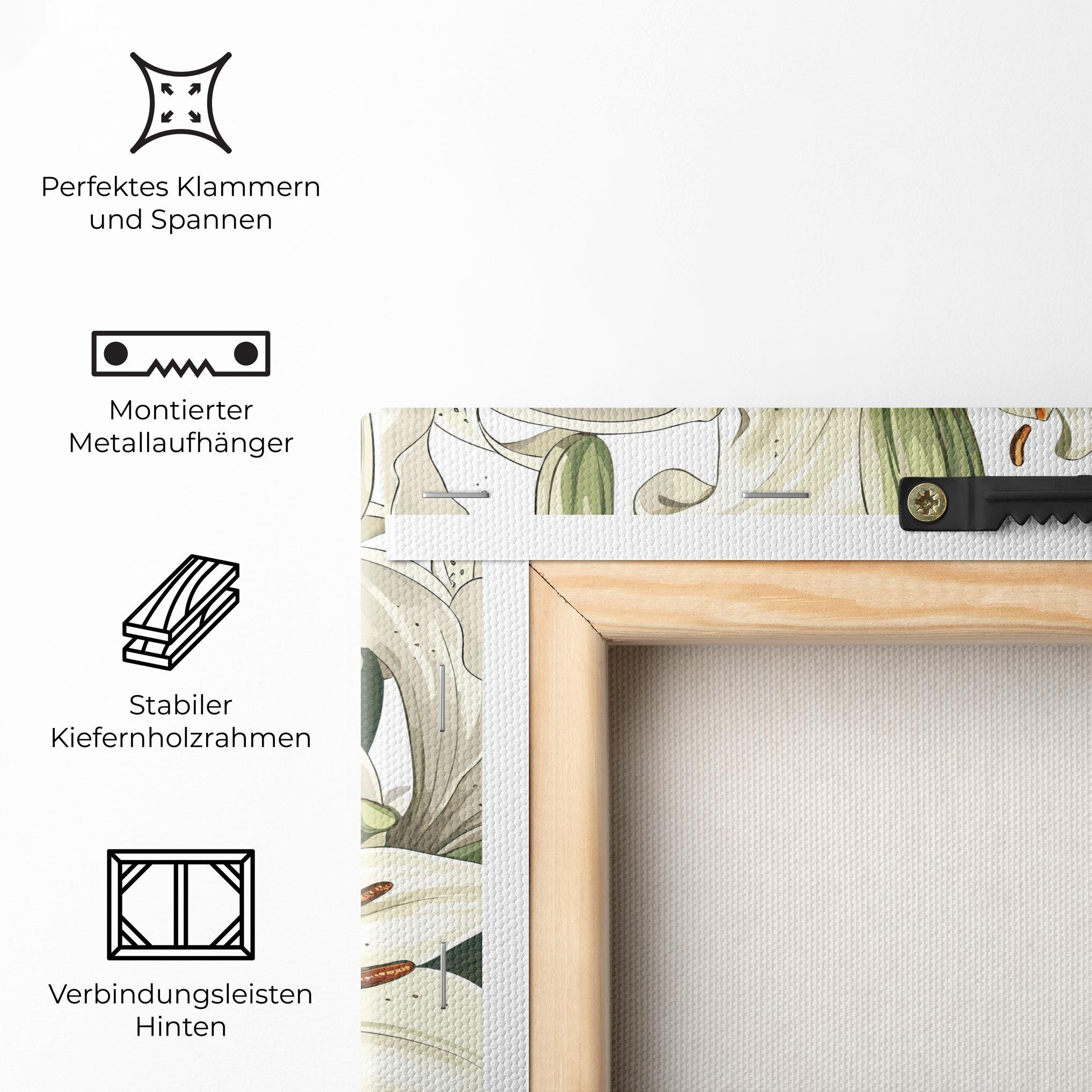 Leinwandbild Grey White Lily mockup 5