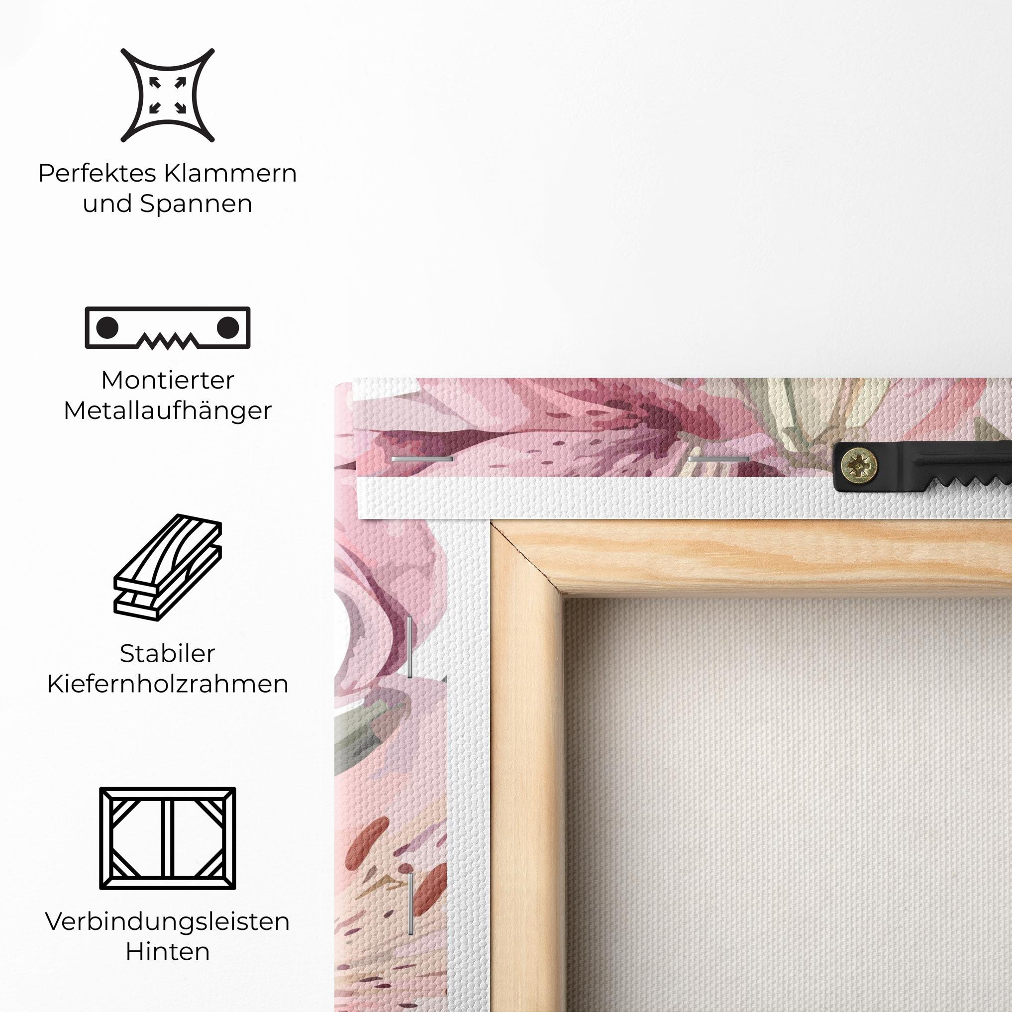 Leinwandbild Light Pink Lily Art mockup 5