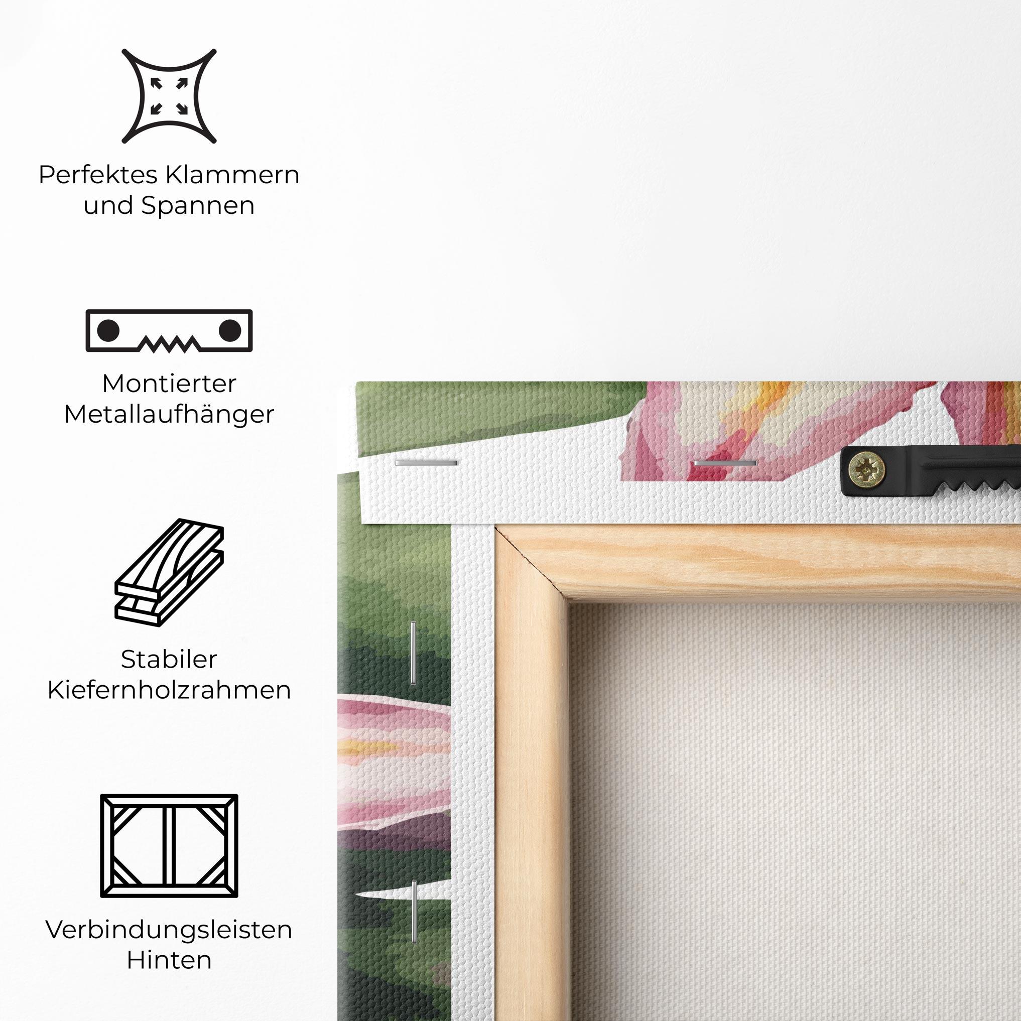 Leinwandbild Lily Pretty Pink mockup 5