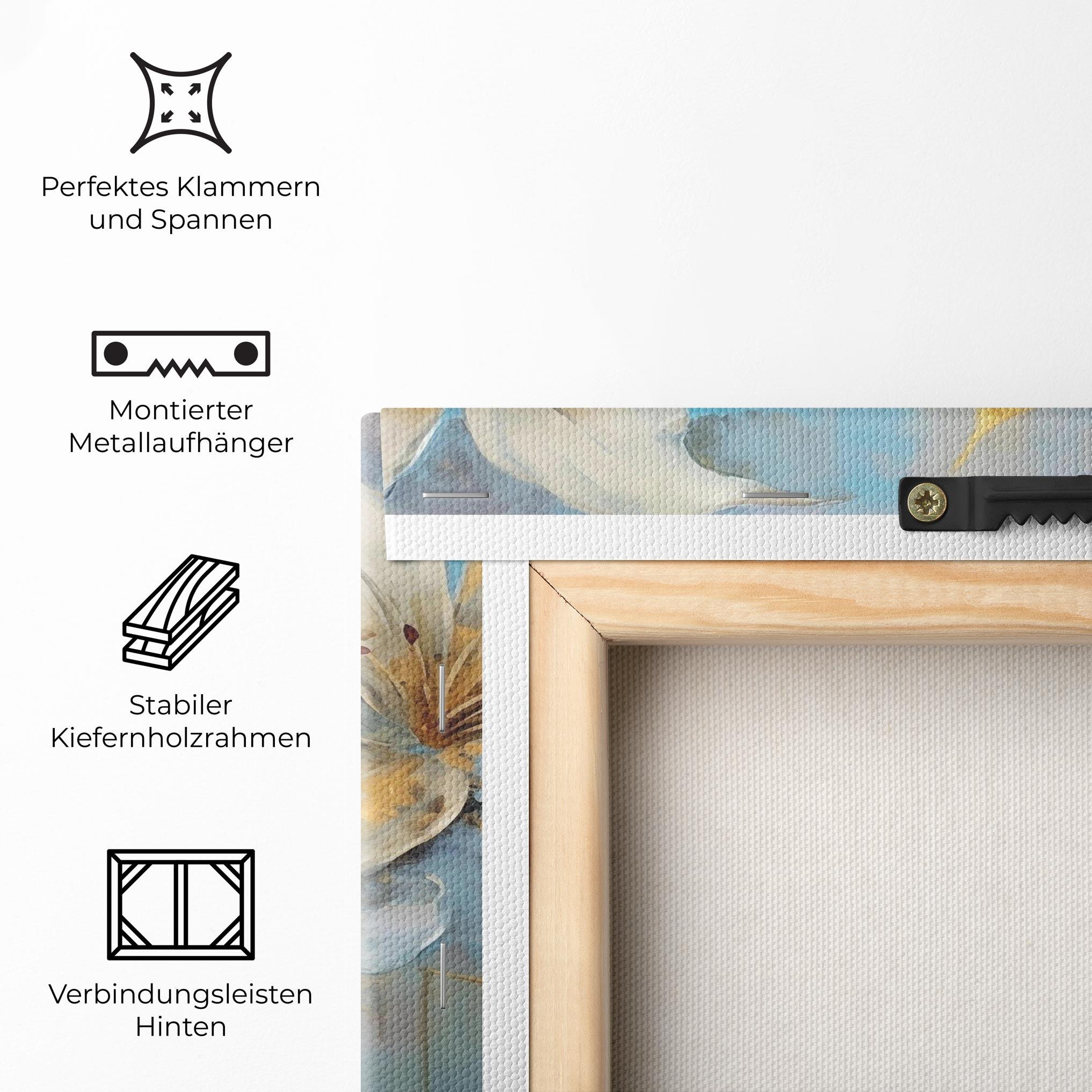 Leinwandbild Lily With Gold Painting mockup 5