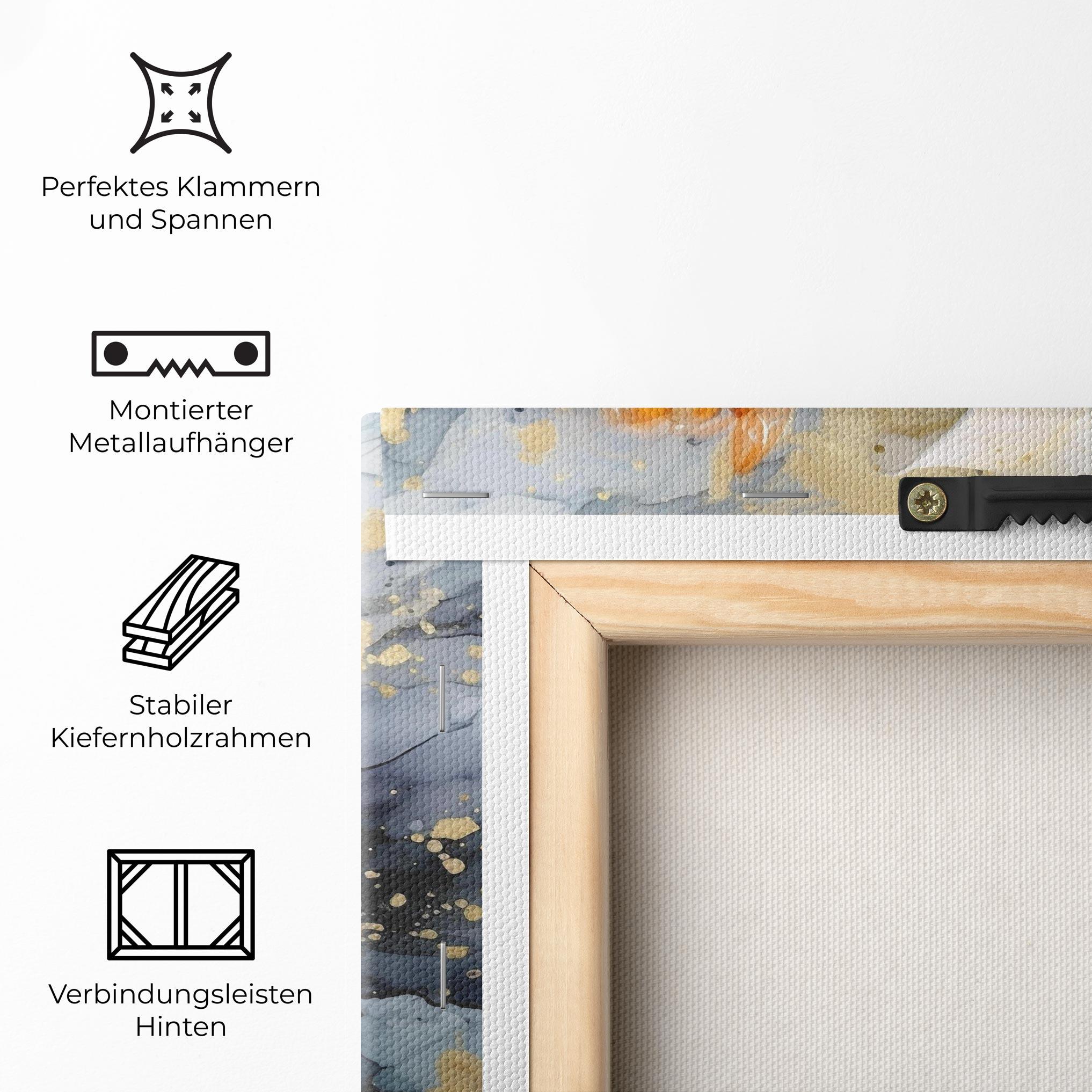 Leinwandbild Lily With Orange Painting mockup 5