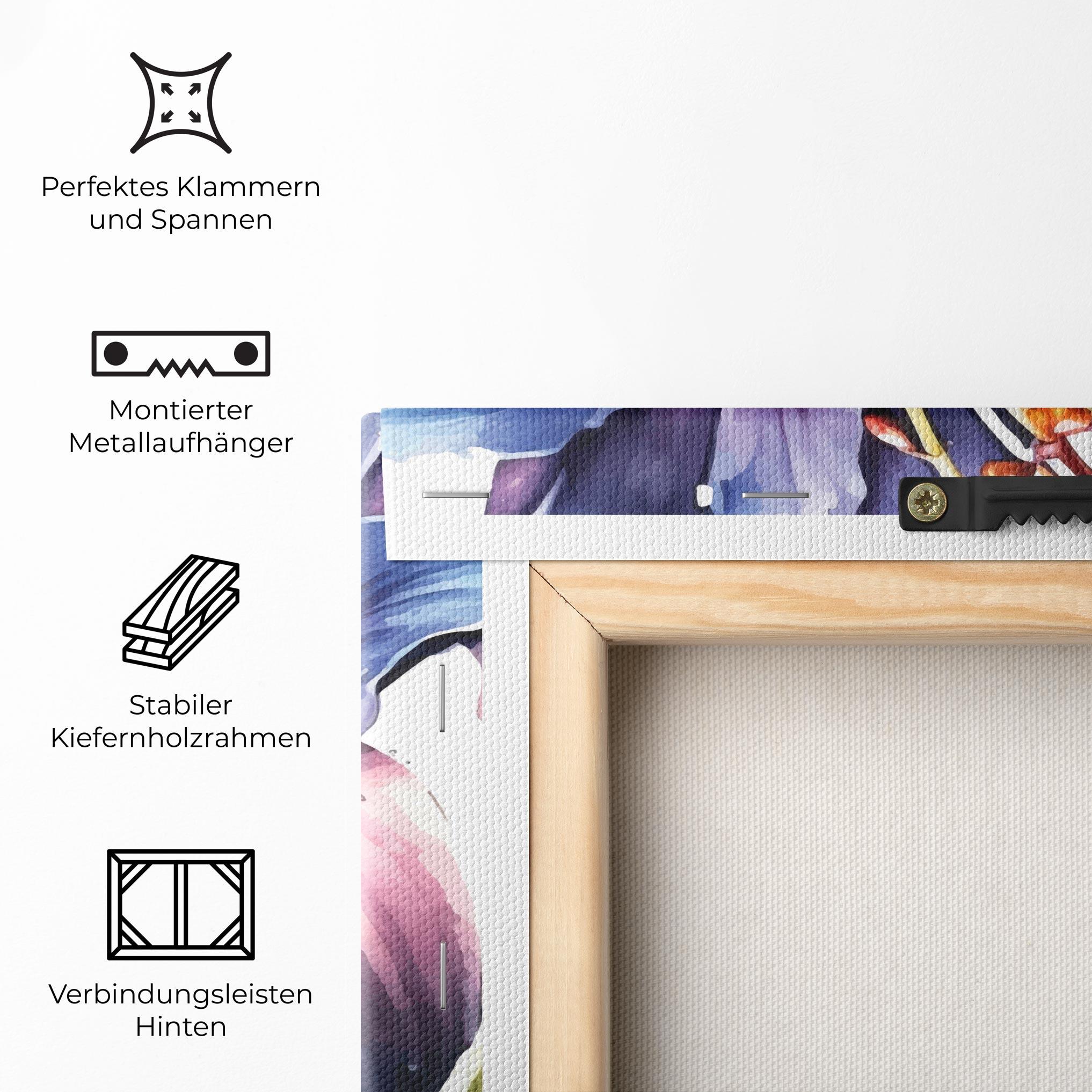 Leinwandbild Purple Orange Lily mockup 5