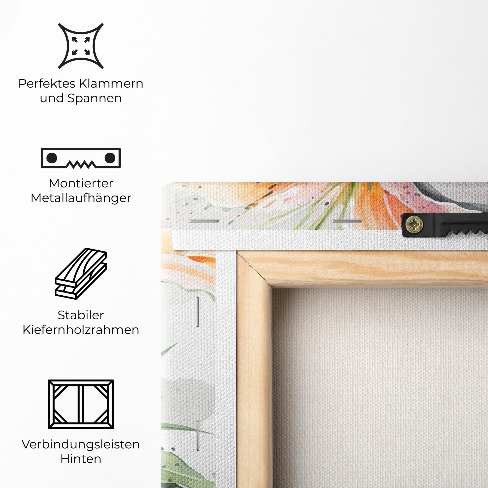 Leinwandbild White Orange Lily mockup 5