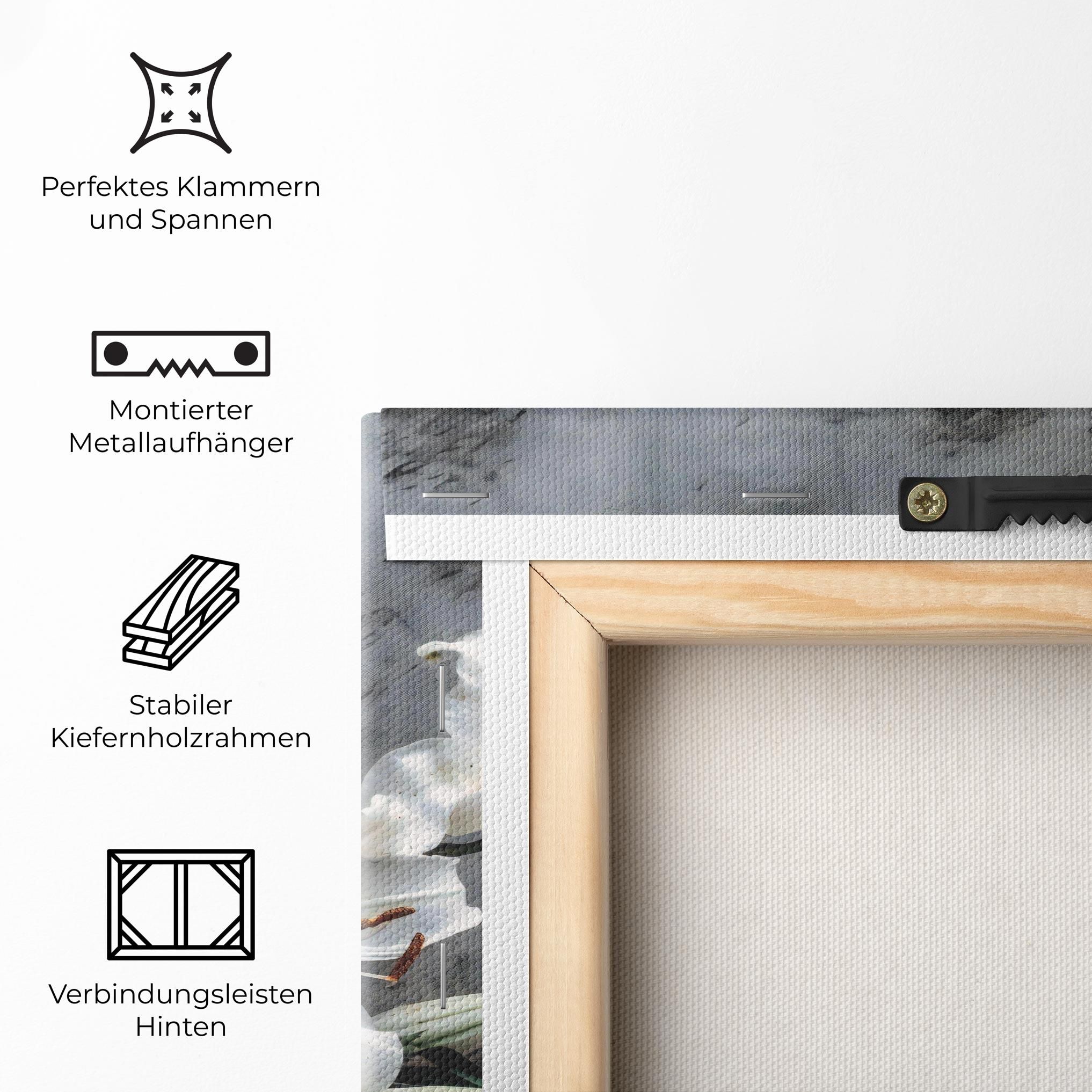 White Pretty Lily On Grey mockup 5