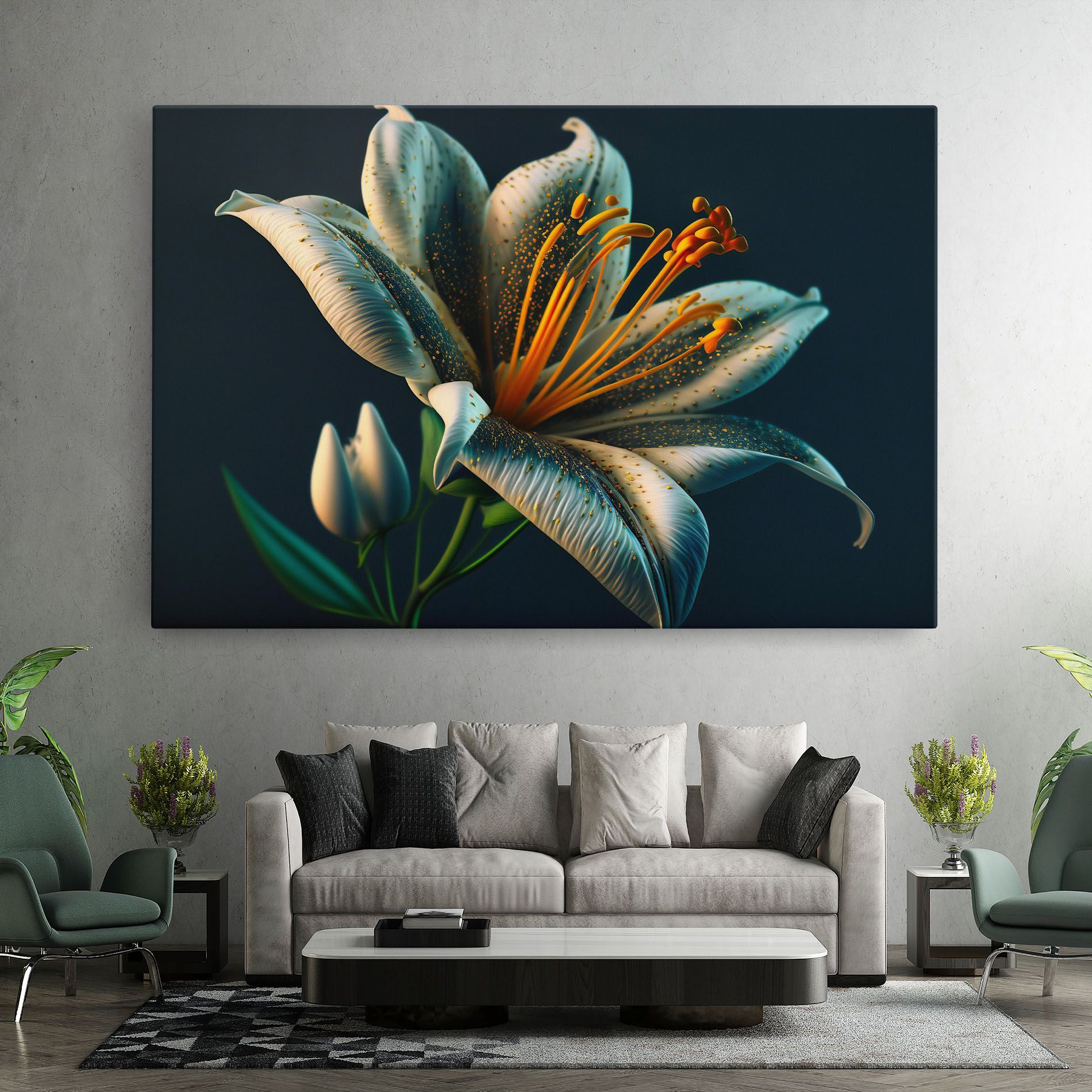 Blue Grey Lily mockup 7