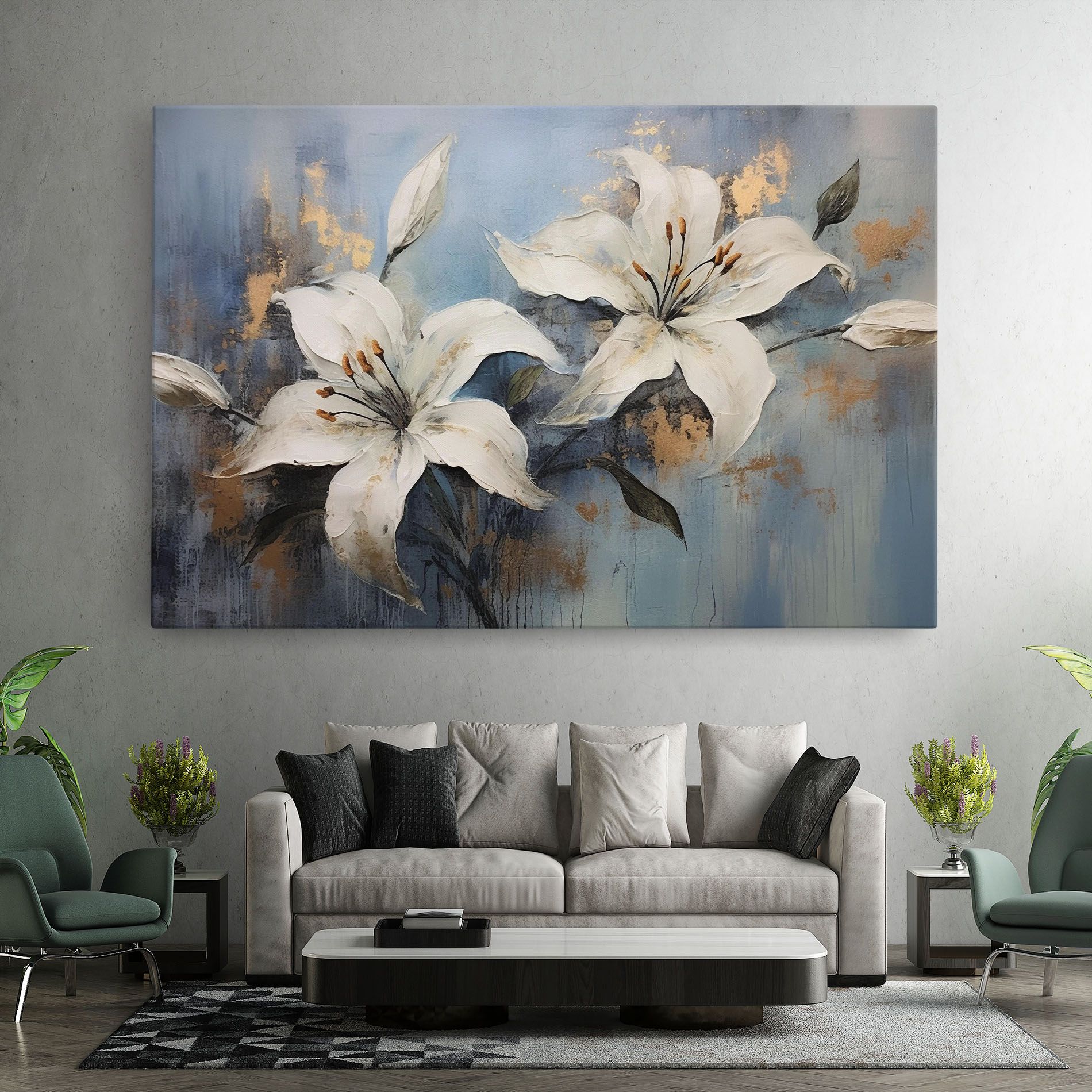 Gold Lily Painting mockup 7
