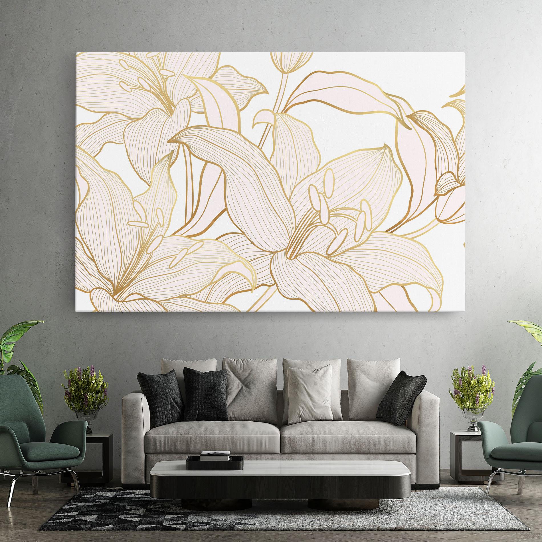 Leinwandbild Gold Lily mockup 7