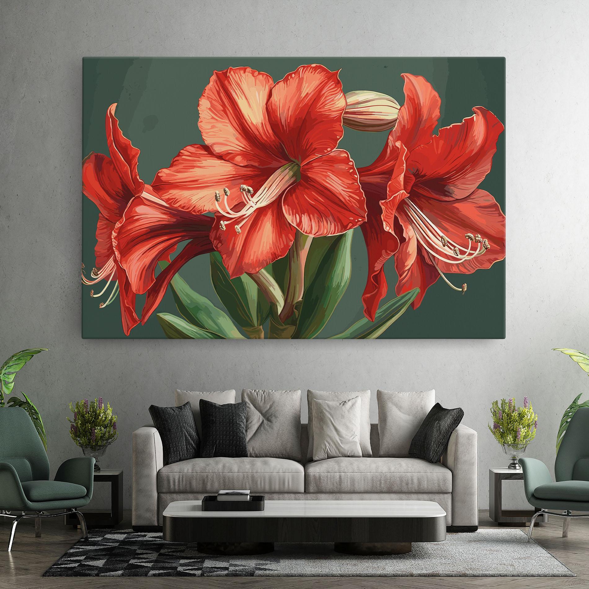 Leinwandbild Lily Orange Art mockup 7