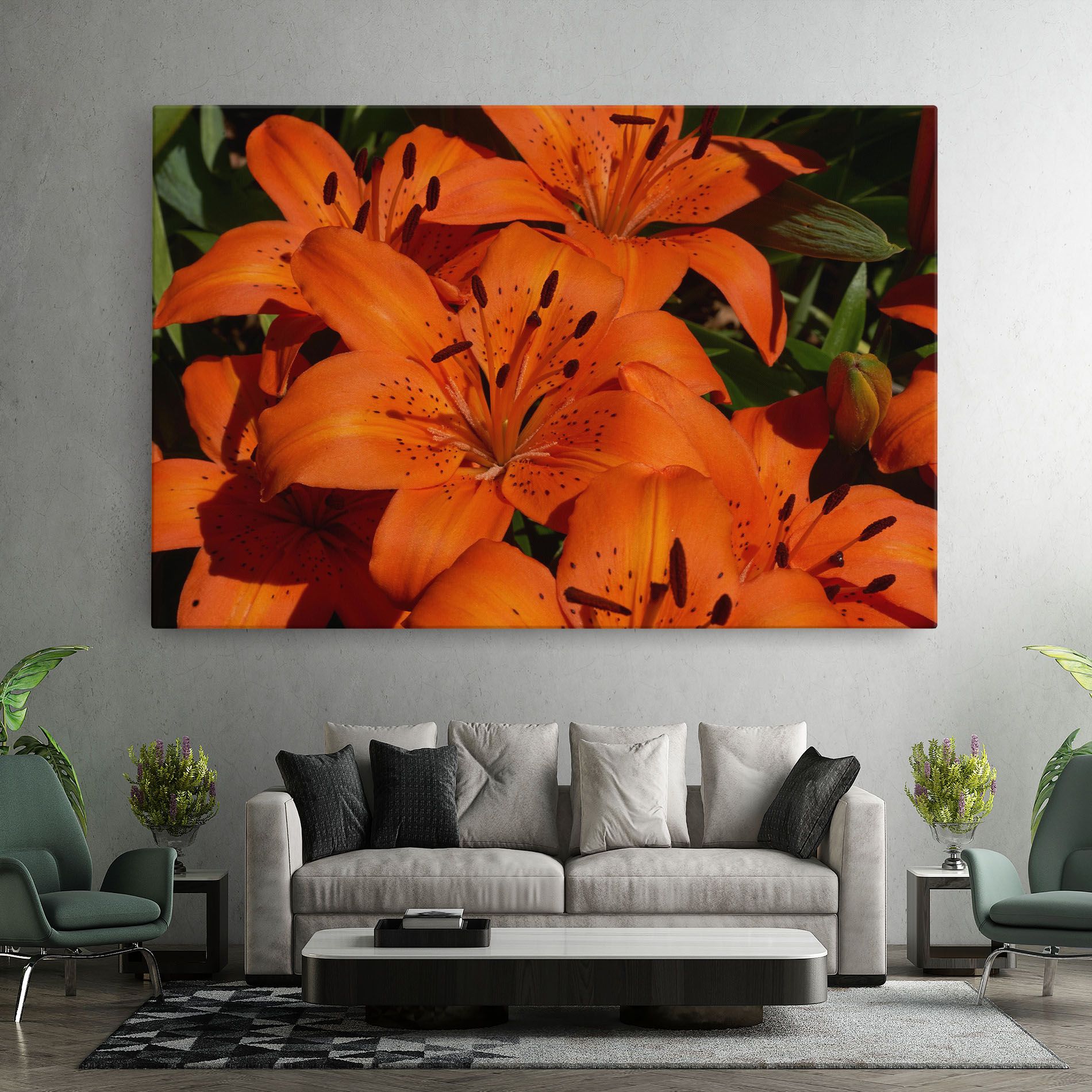Orange Lily In The Sun mockup 7