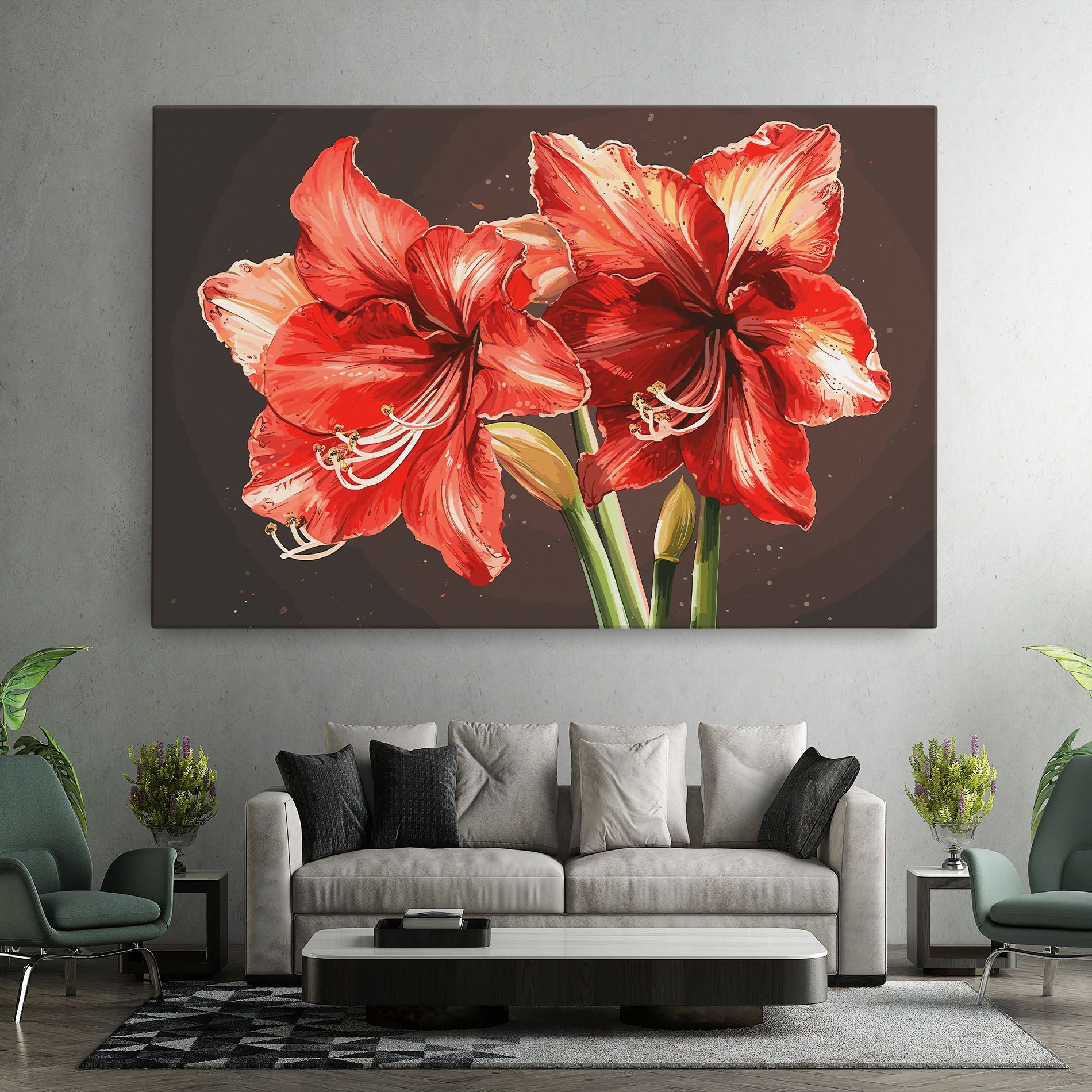 Orange Pretty Lily mockup 7