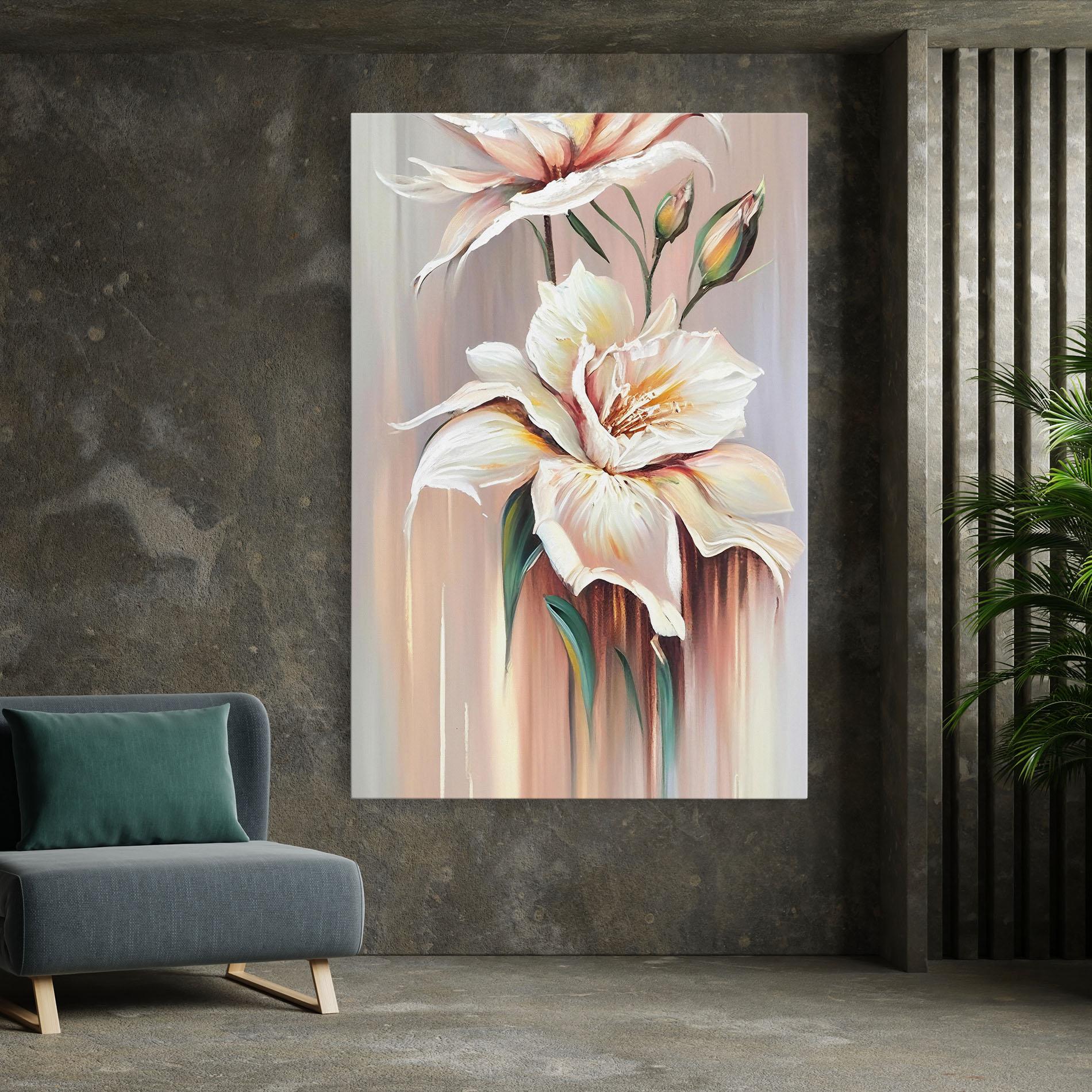 Leinwandbild Abstract Lily Painting mockup 7