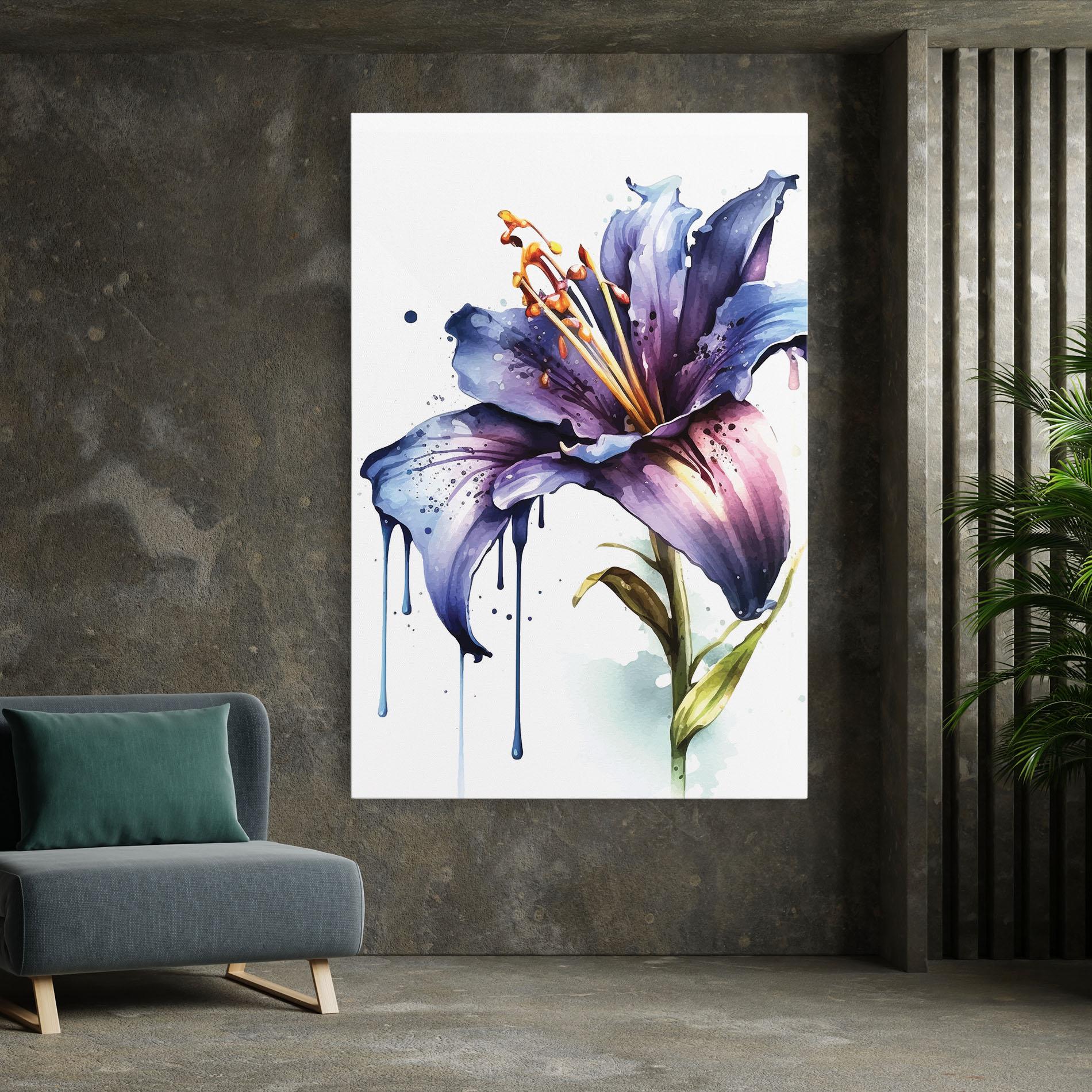 Leinwandbild Purple Orange Lily mockup 7