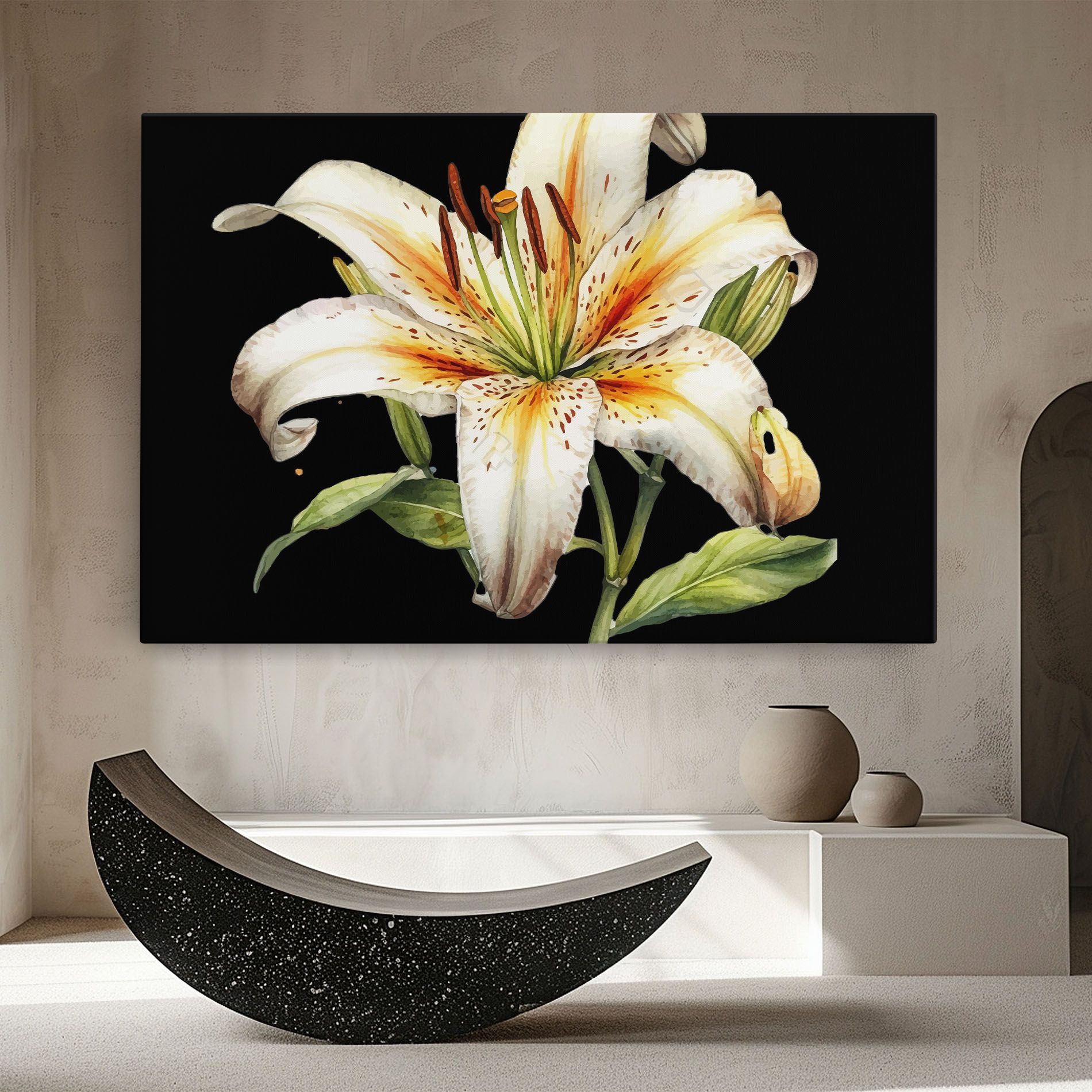 Beautiful White Lily mockup 8