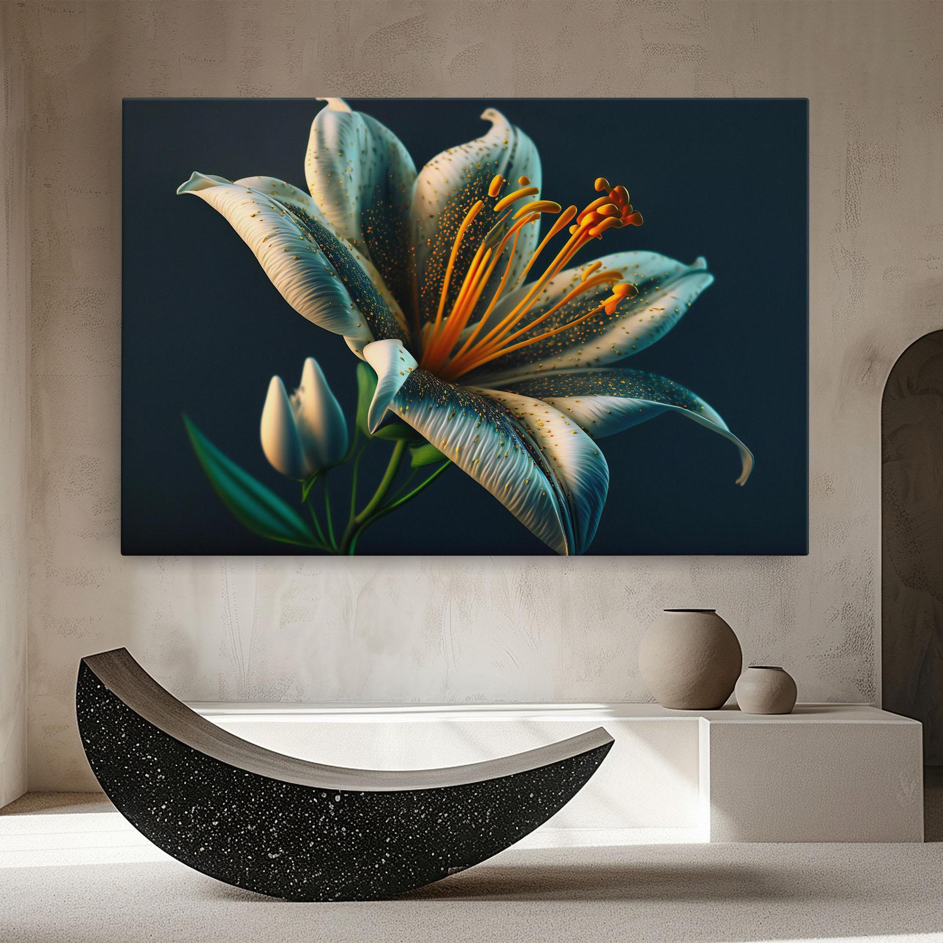 Leinwandbild Blue Grey Lily mockup 8