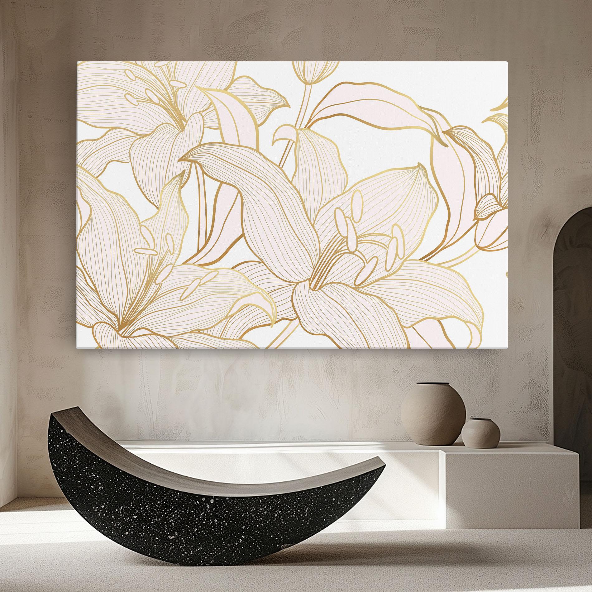 Leinwandbild Gold Lily mockup 8