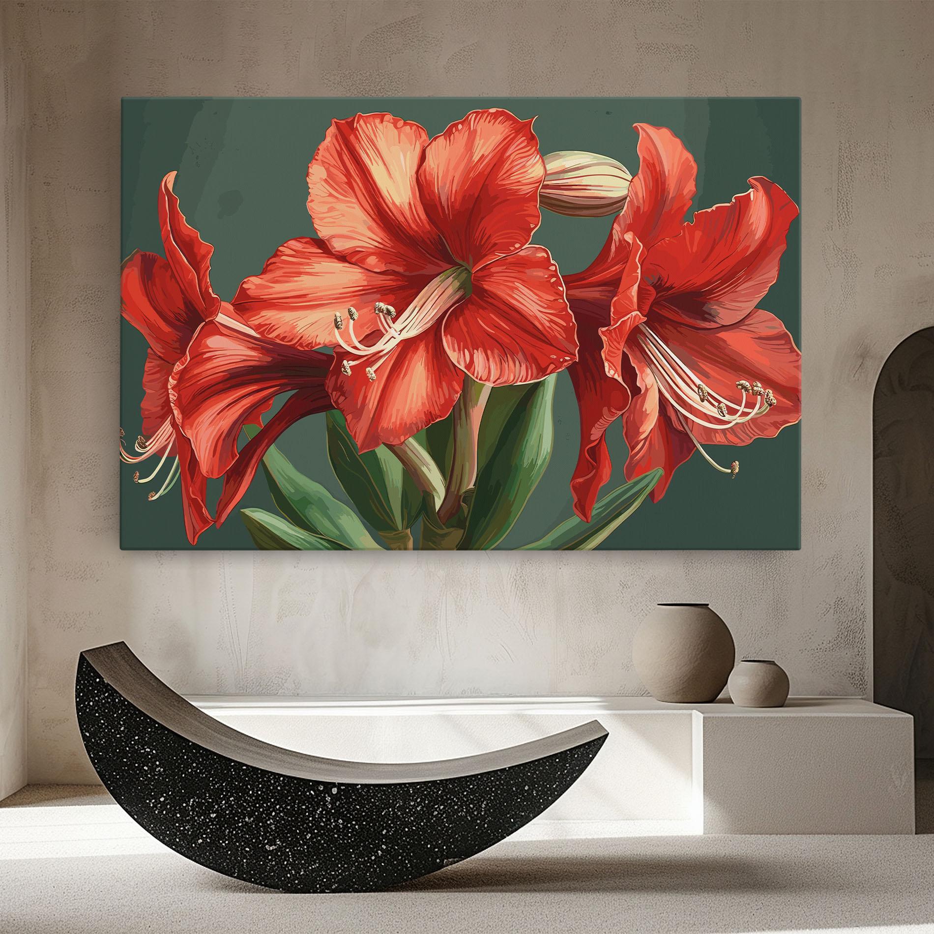 Leinwandbild Lily Orange Art mockup 8