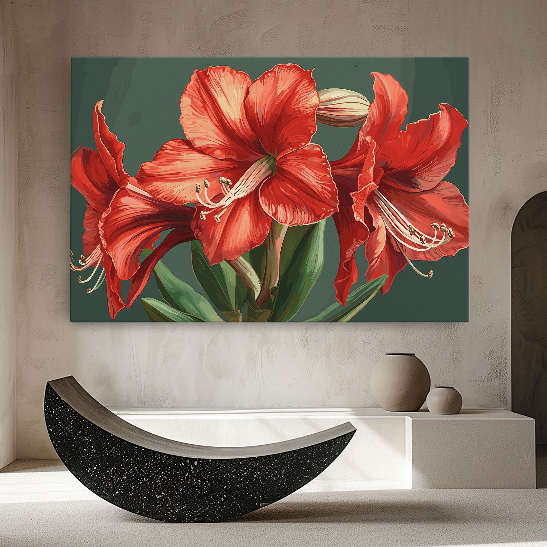 Lily Orange Art mockup 8
