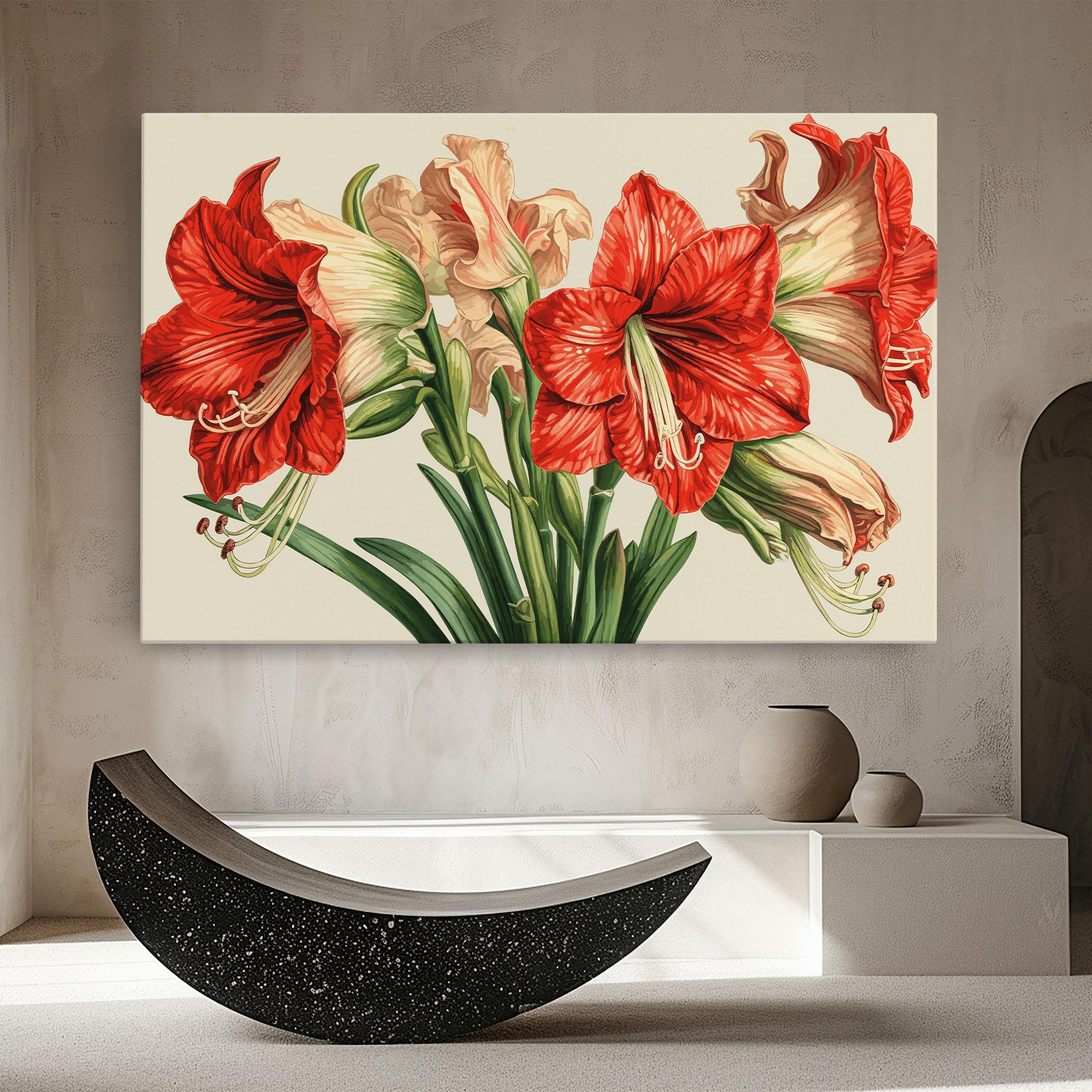 Leinwandbild Orange Cream Lily mockup 8