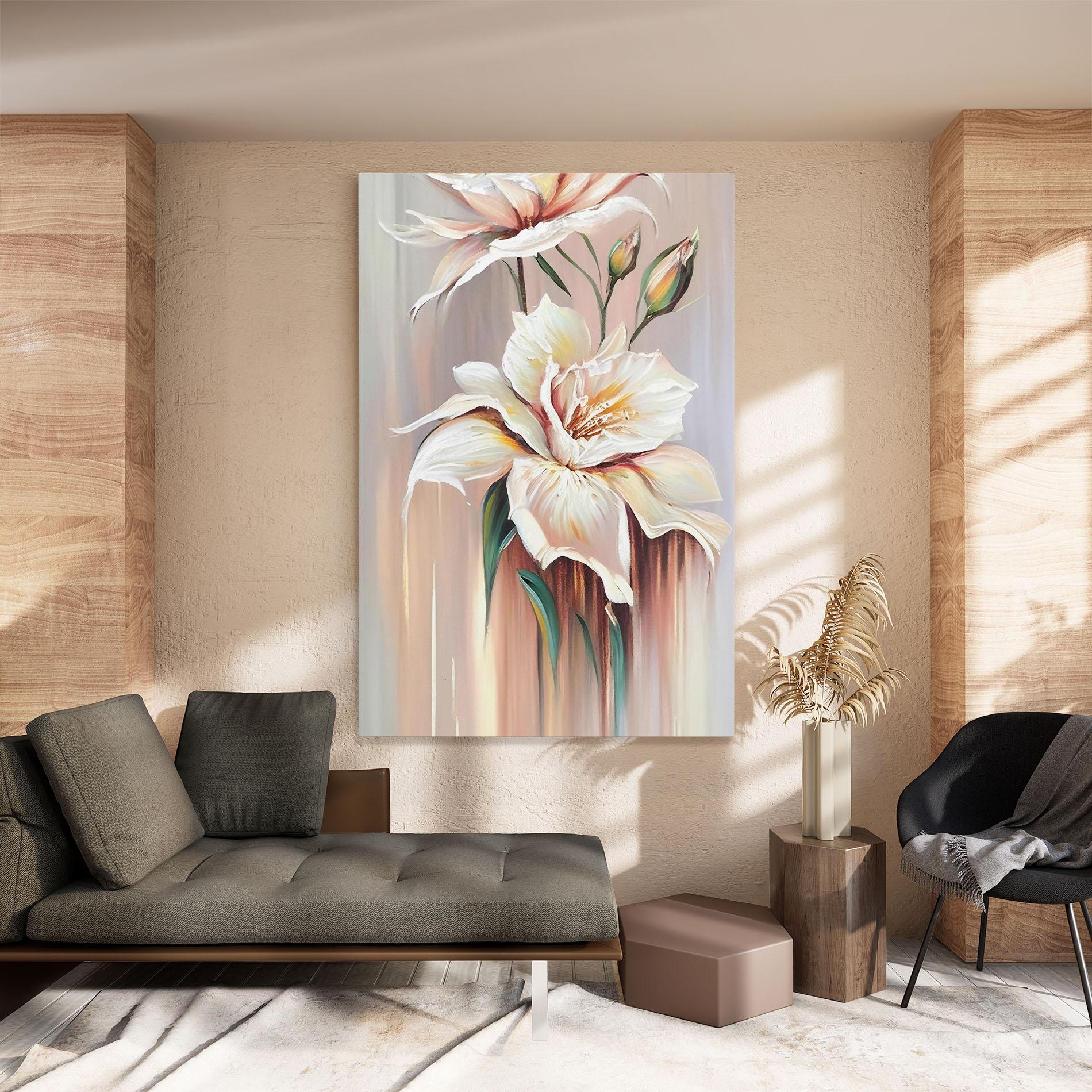 Leinwandbild Abstract Lily Painting mockup 8