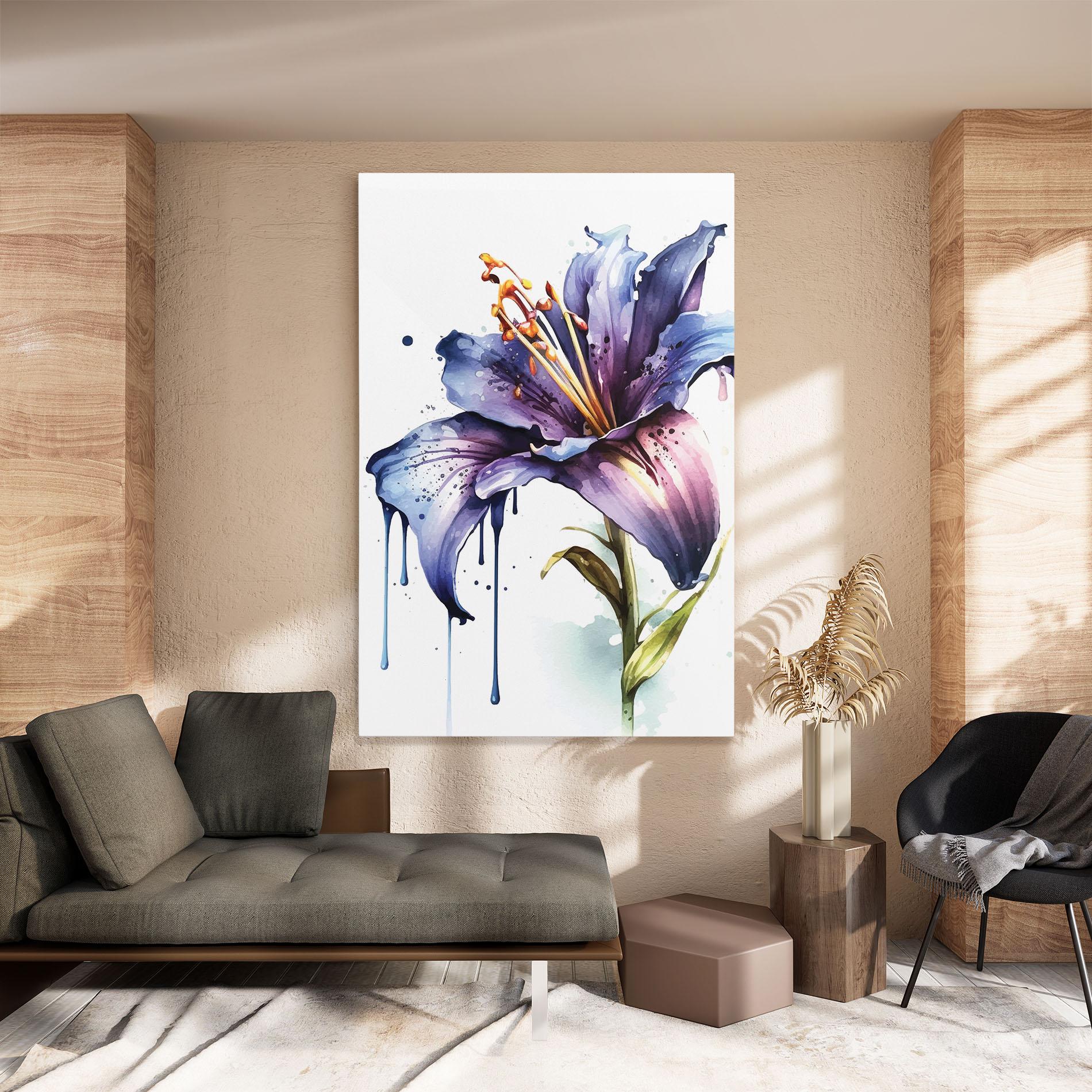 Leinwandbild Purple Orange Lily mockup 8