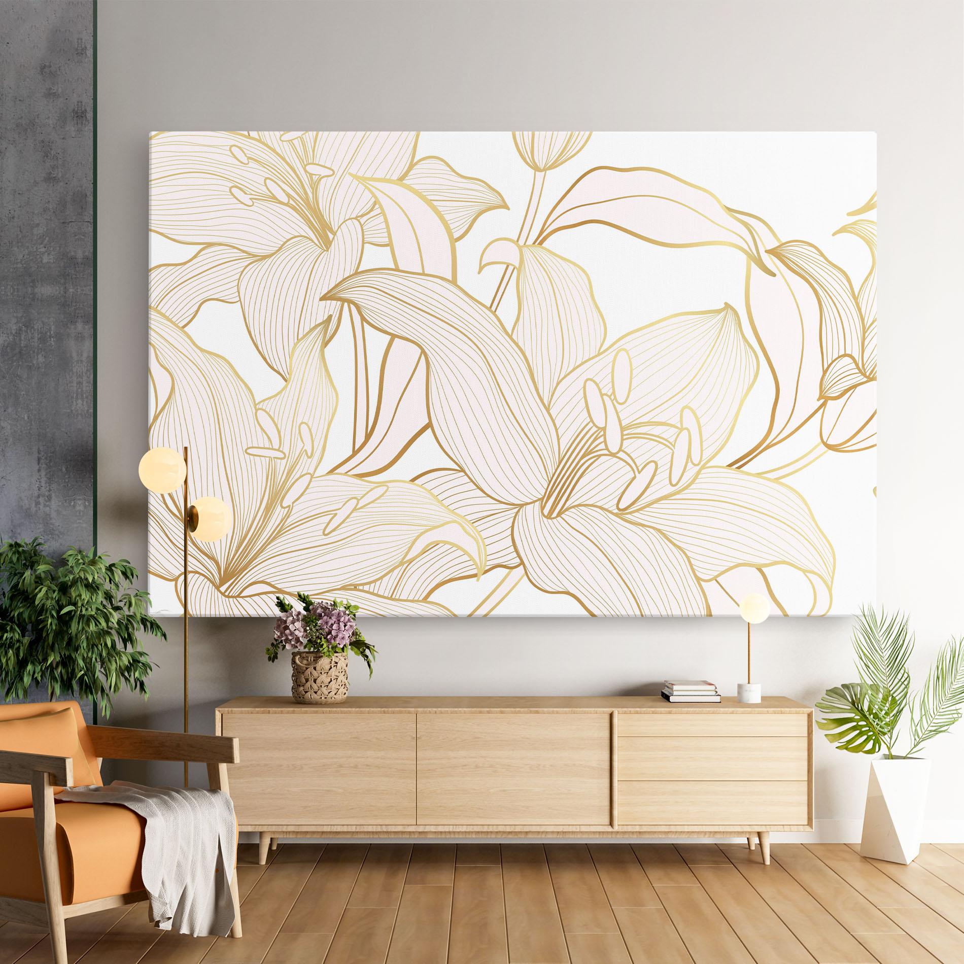 Leinwandbild Gold Lily mockup 9